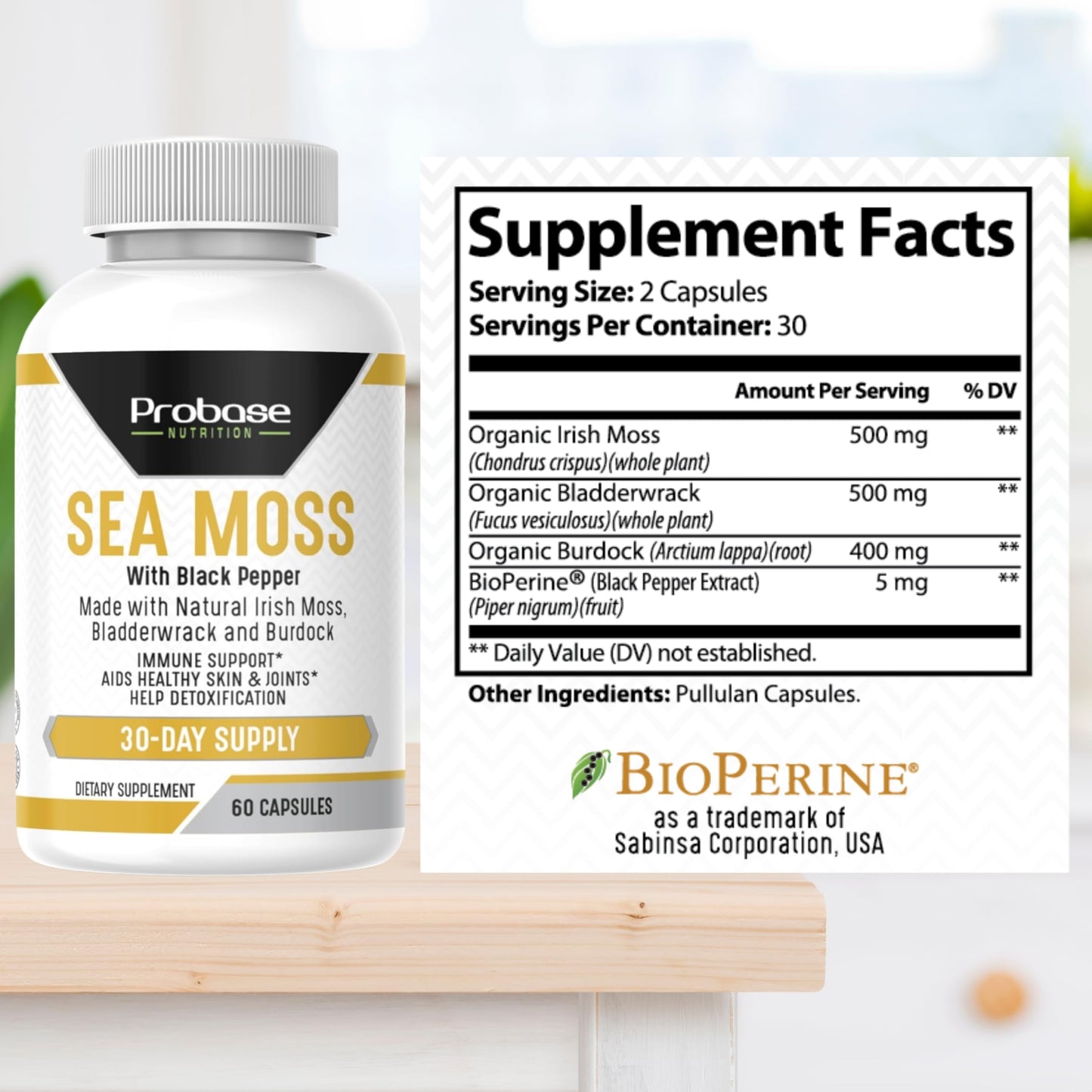 Probase Nutrition Sea Moss Capsules 60 Count