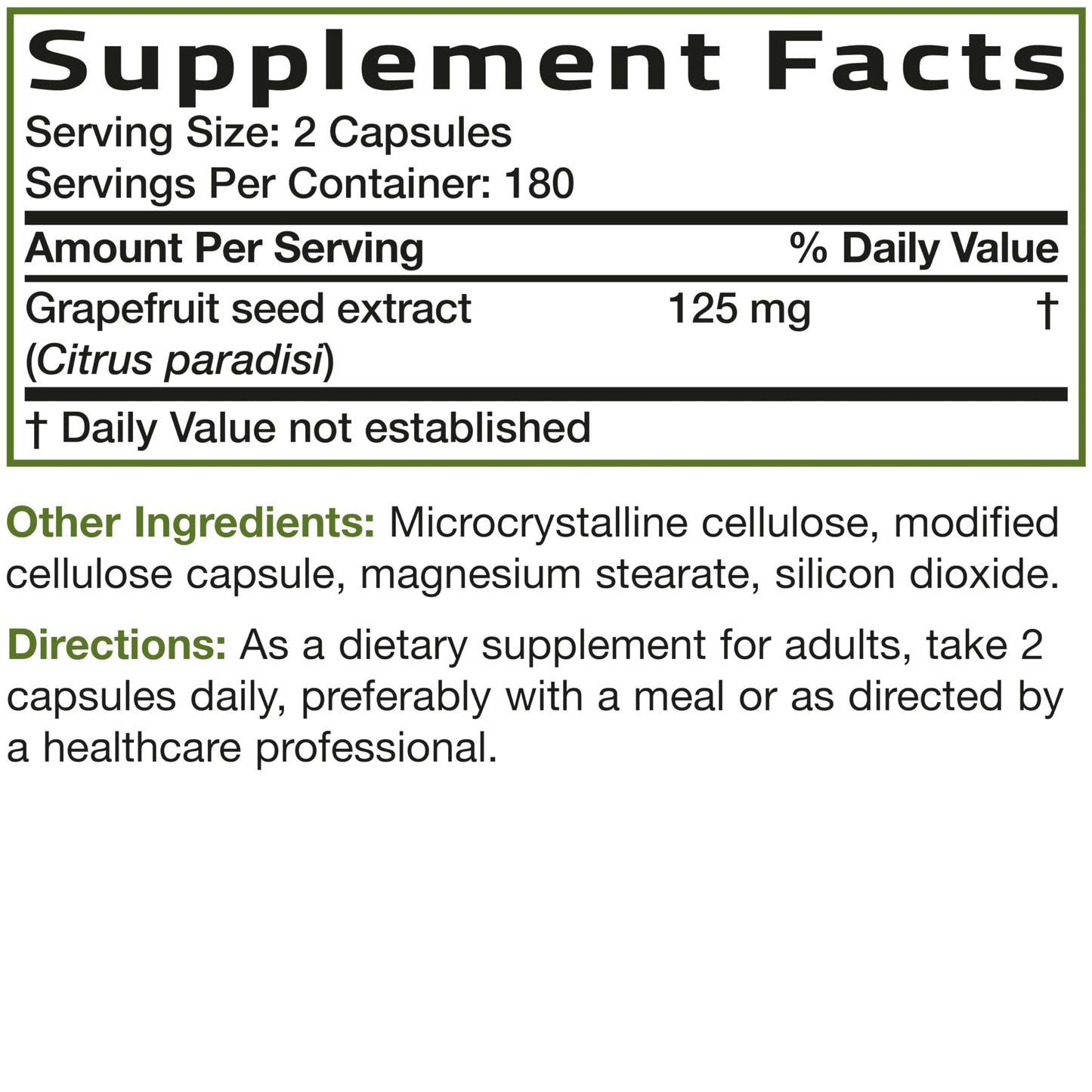 Bronson Grapefruit Seed Extract Citrus Paradisi Capsule 360 Capsules