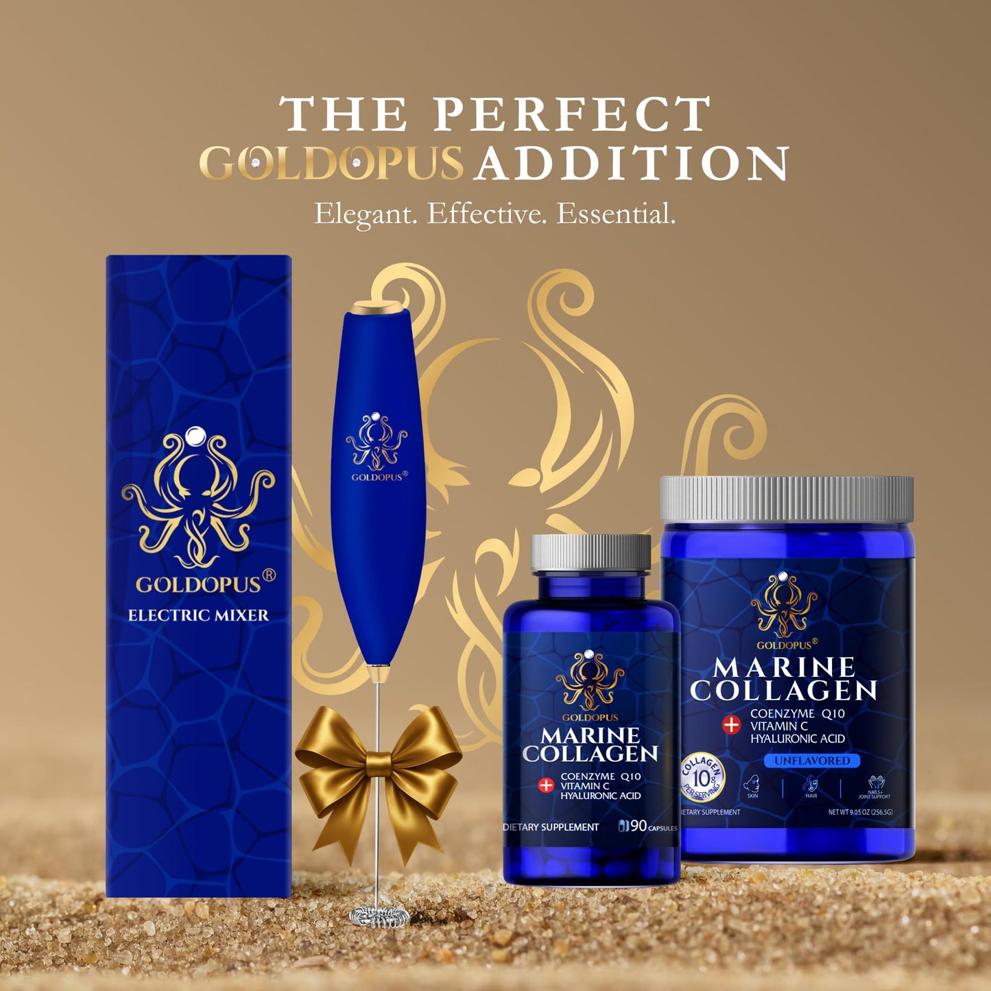 GOLDOPUS Marine Collagen Peptides Capsules, 90 Capsules