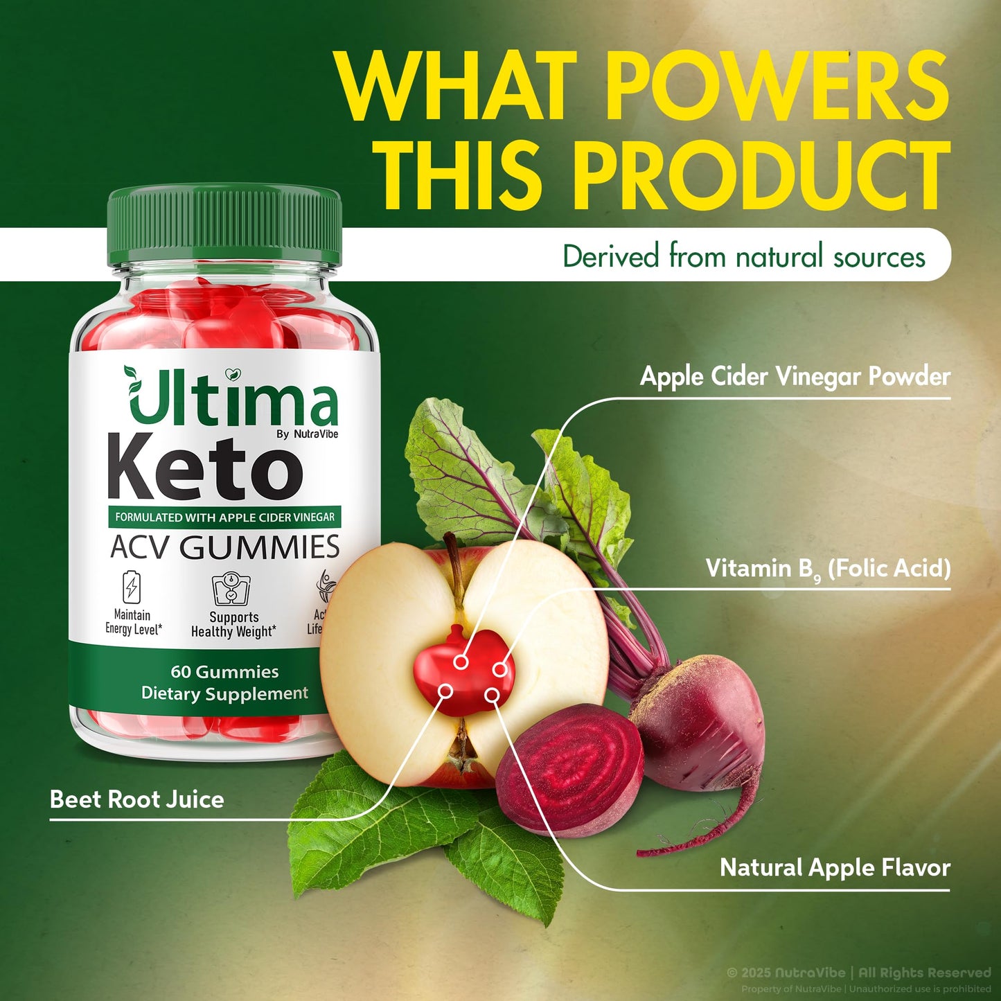NutraVibe Ultima Keto ACV Gummies 120 Gummies