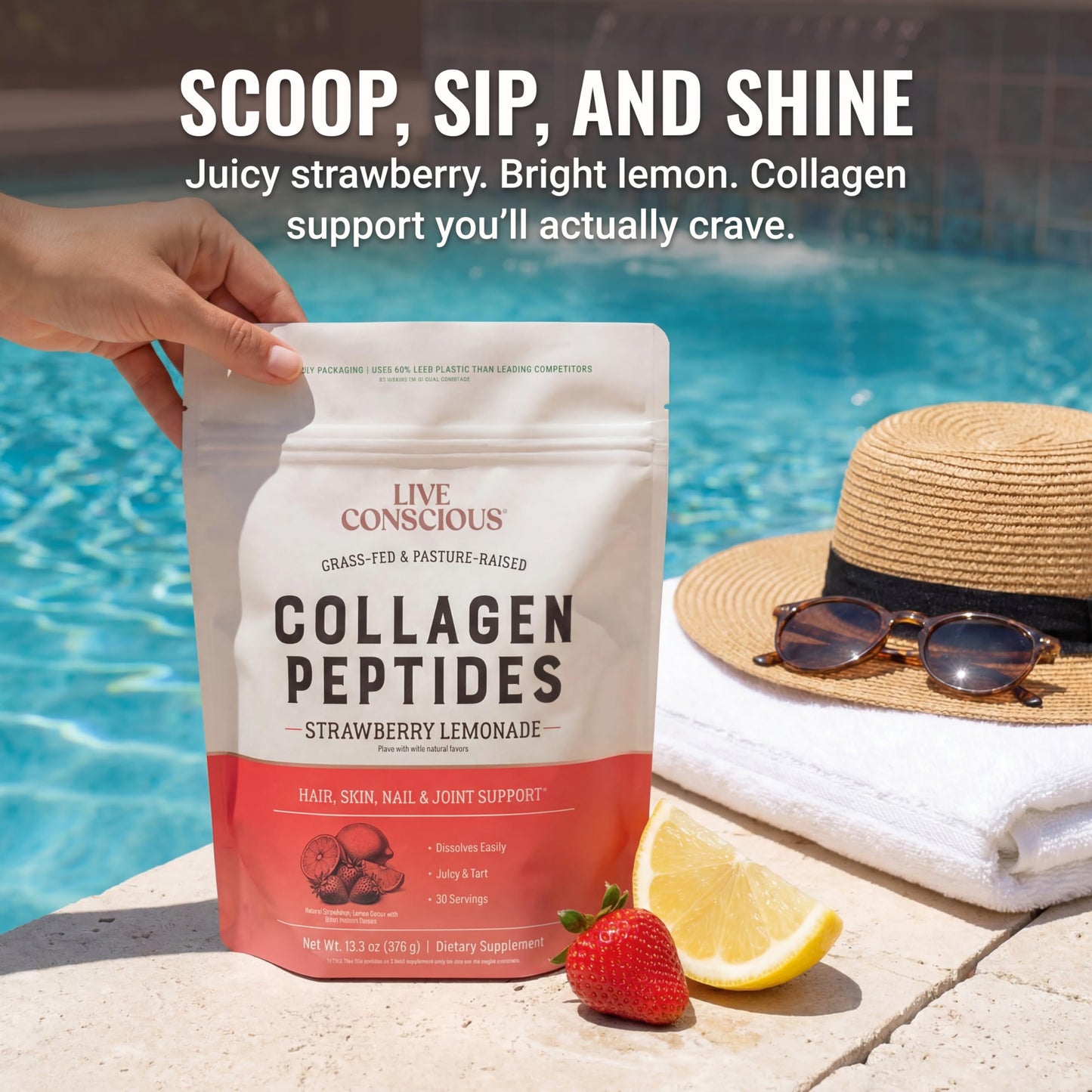 Live Conscious Collagen Peptides Powder 25.6