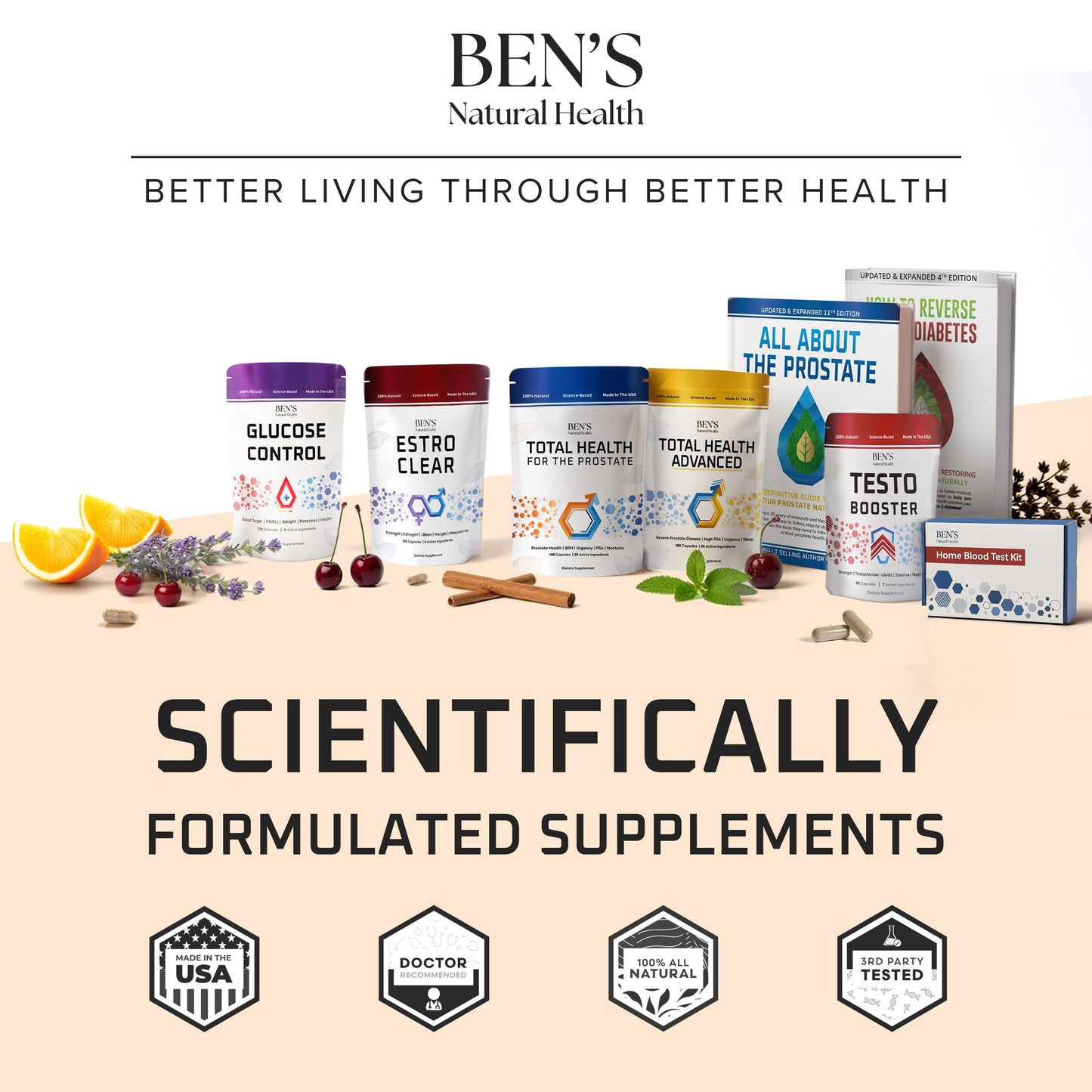 Ben's Natural Health Glucose Control Supplement with Berberine, Chromium, Inositol, Magnesium, 12 Ingredient Complex for Glucose and Carbohydrate Metabolism Support, 720 Capsules
