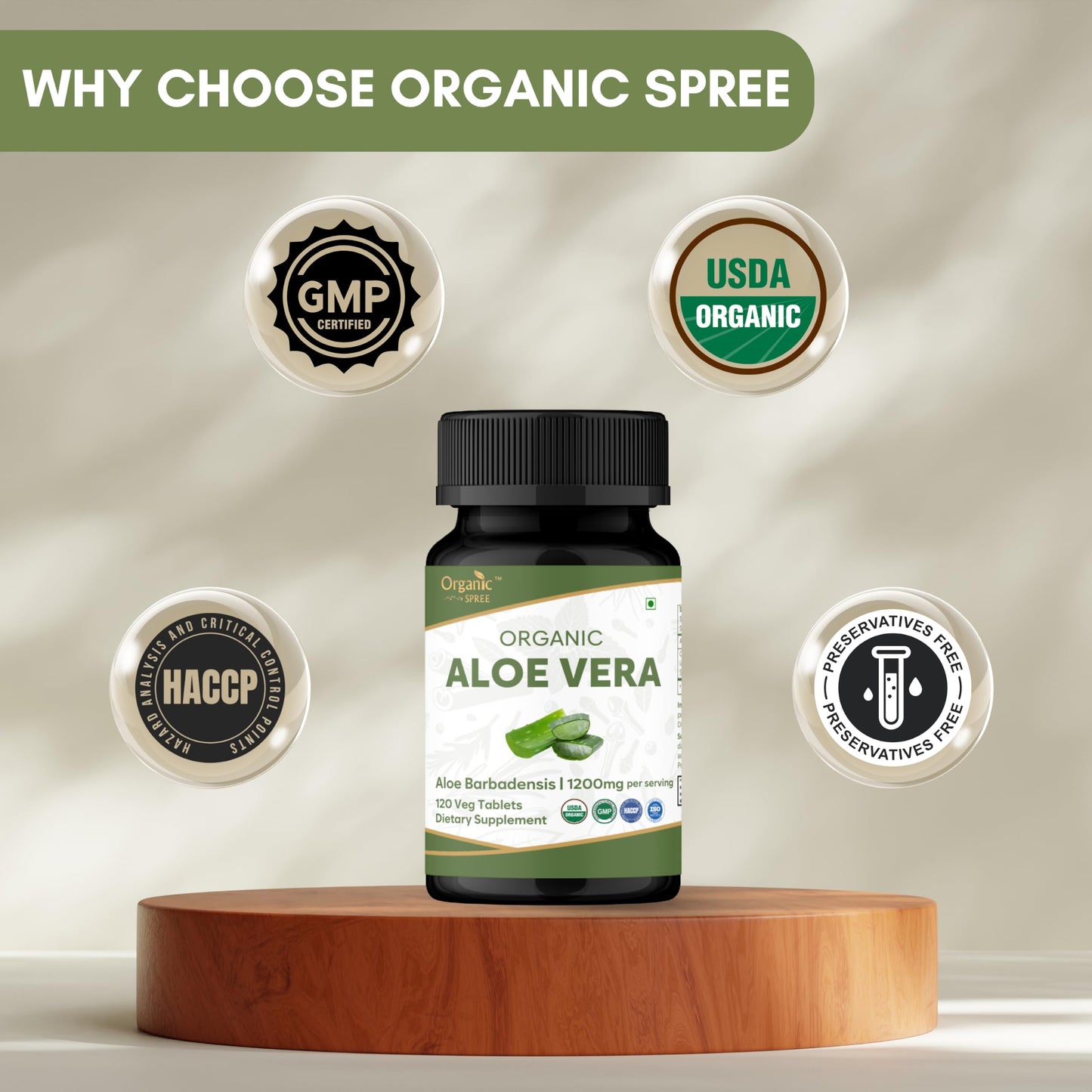 ORGANIC SPREE Aloe Vera Tablets, 240 Tablets