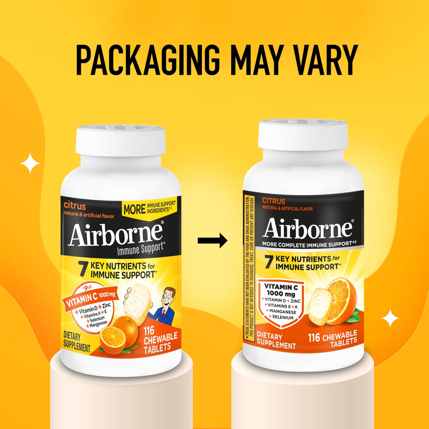 Airborne Citrus Chewable Tablets 116