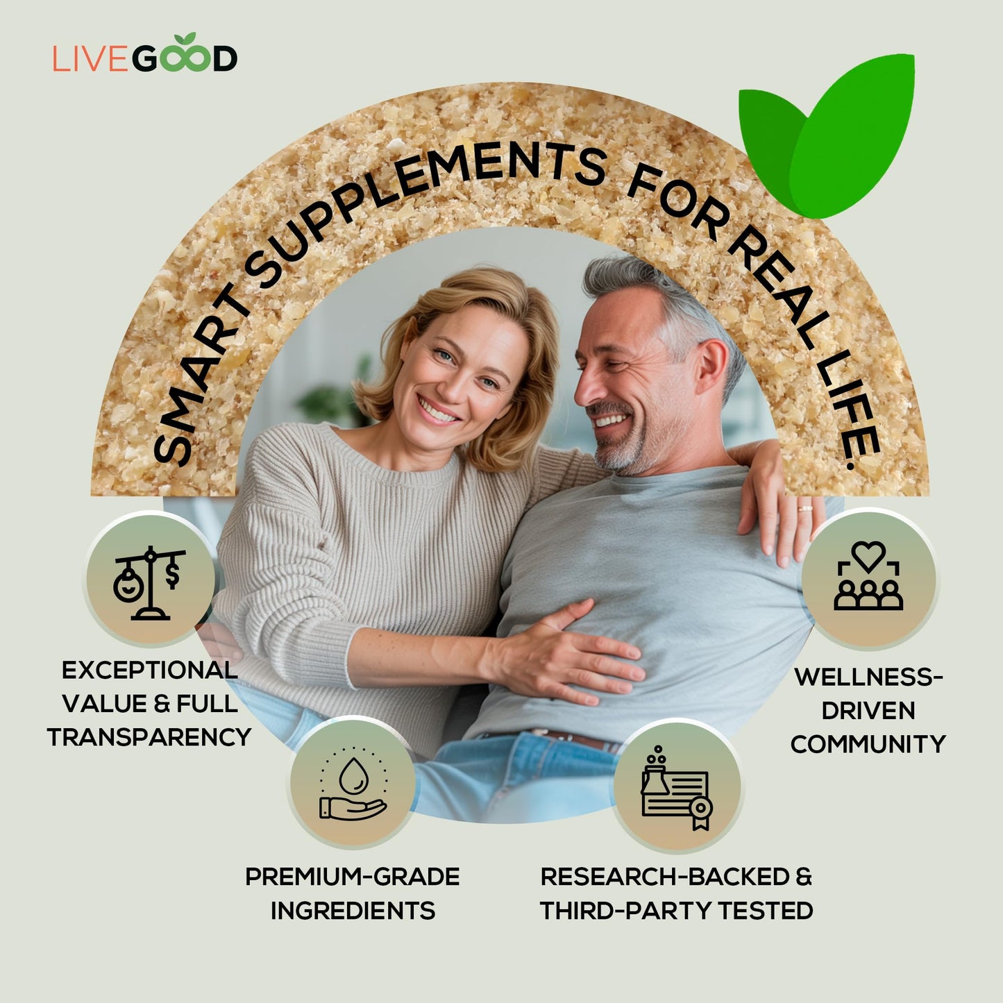 LIVEGOOD Organic Fiber Powder with Agave Inulin, Psyllium Husk, Pea Fiber, 10 Plant-Based Sources for Digestion Detox, Gut Support and Daily Wellness Organic Fiber Supplement, 10.2 Ounce