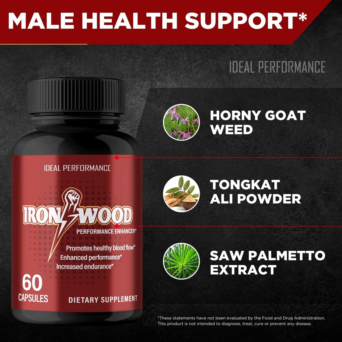 IDEAL PERFORMANCE Ironwood 60 Capsules