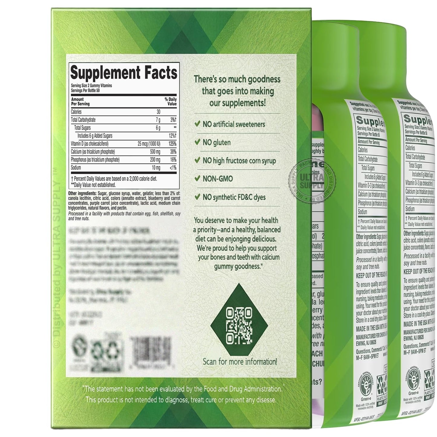 Generic Vita_Fusions Calcium + D3 Gummies, 200 Count