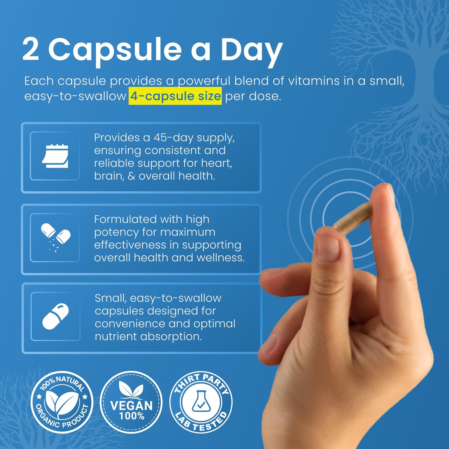 LifeStrength Magnesium Potassium Zinc Supplement Capsules 90 Count