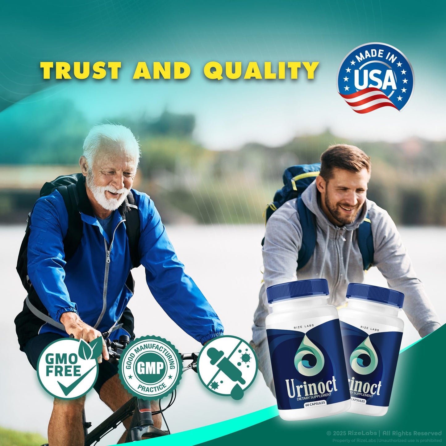 rize labs Urinoct Prostate Supplement Capsule 60 Count