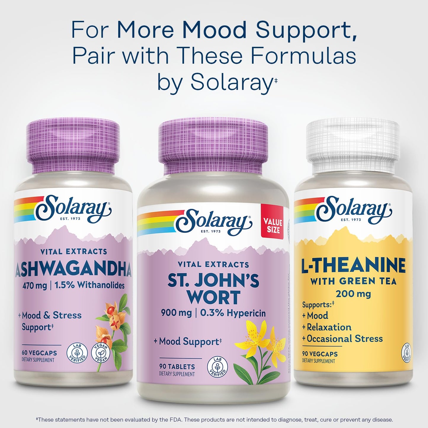 SOLARAY St. Johns Wort Aerial Extract One Daily 900mg (0.3% Hypericin) 90 Tablets