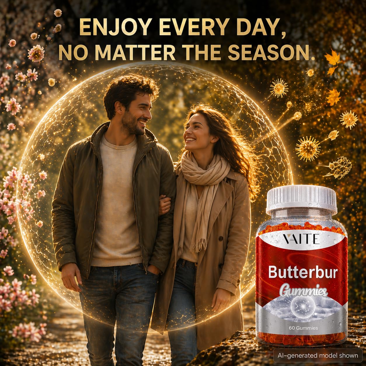 VAITE Butterbur Extract 9-in-1 Herbal & Mineral Complex Gummies 60 Gummies