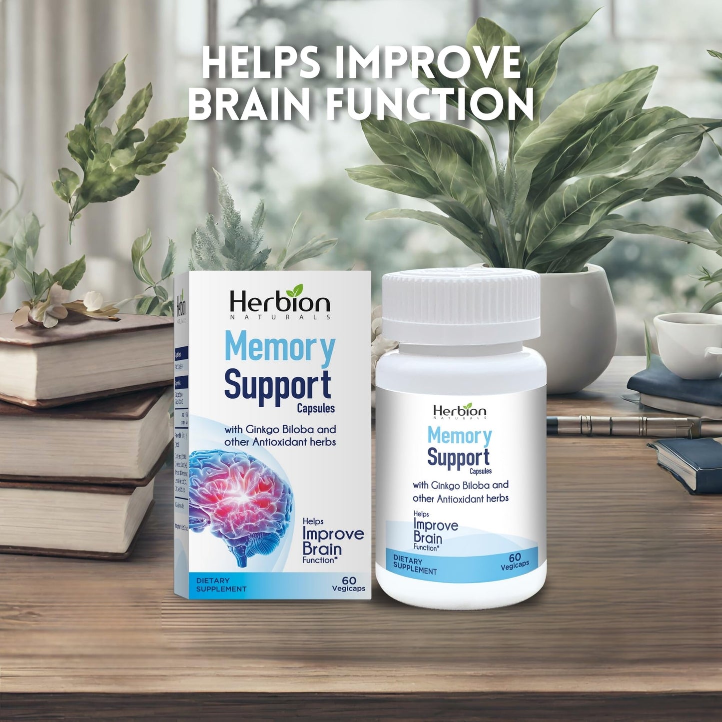 HERBION Naturals Memory Support Capsules, 60 Count