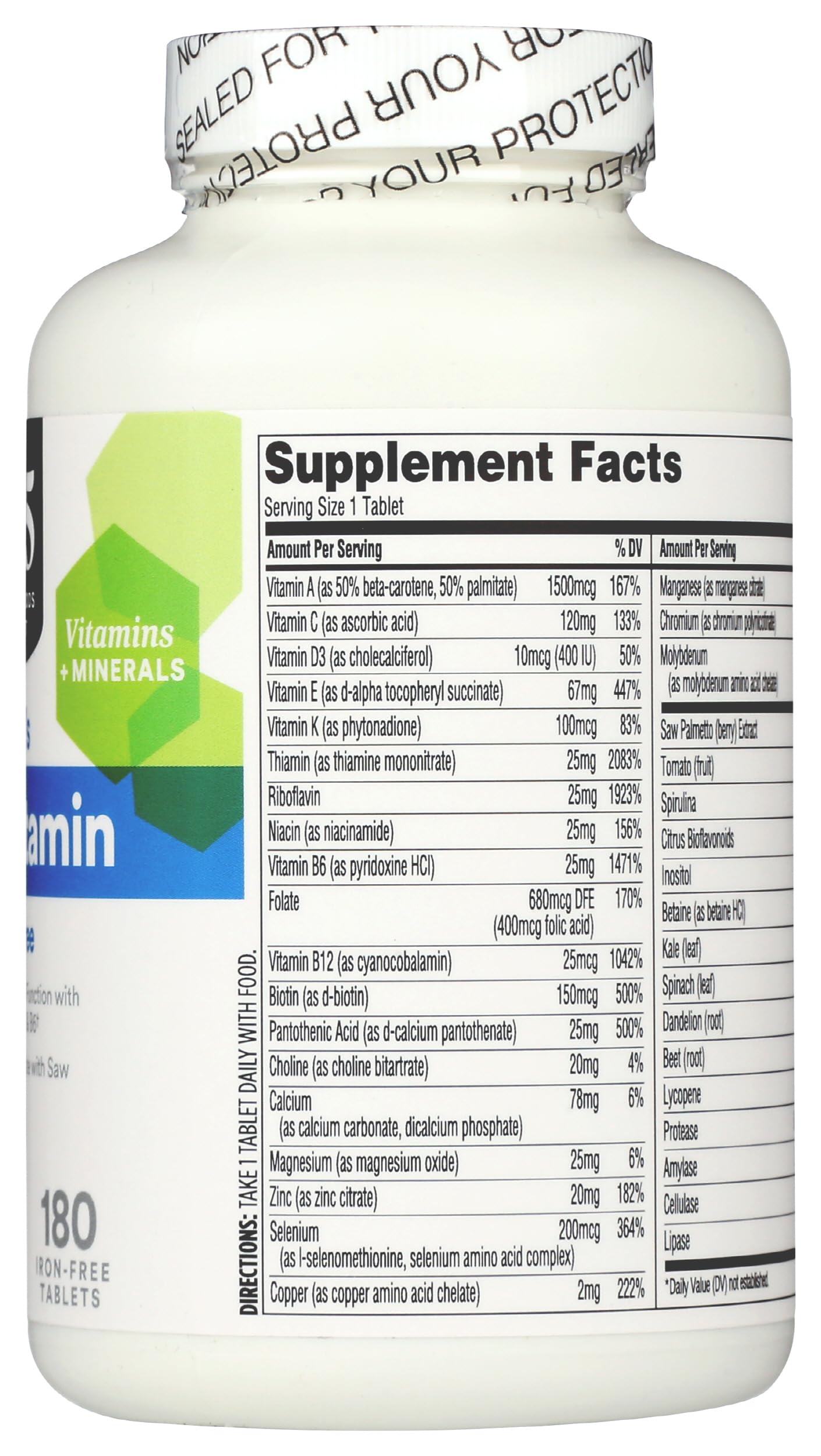 365 by Whole Foods Market Men's One Daily Multivitamin Tablets, 180