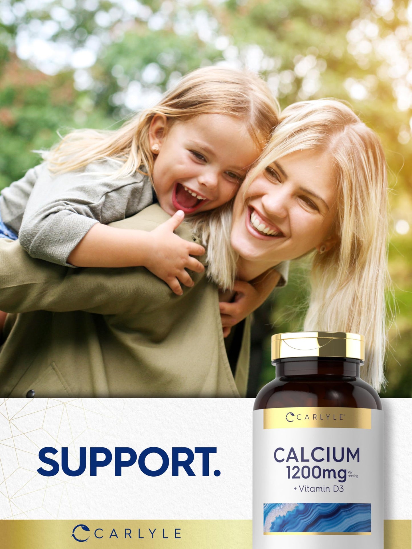Carlyle Calcium 1200mg with Vitamin D3 Caplets 300