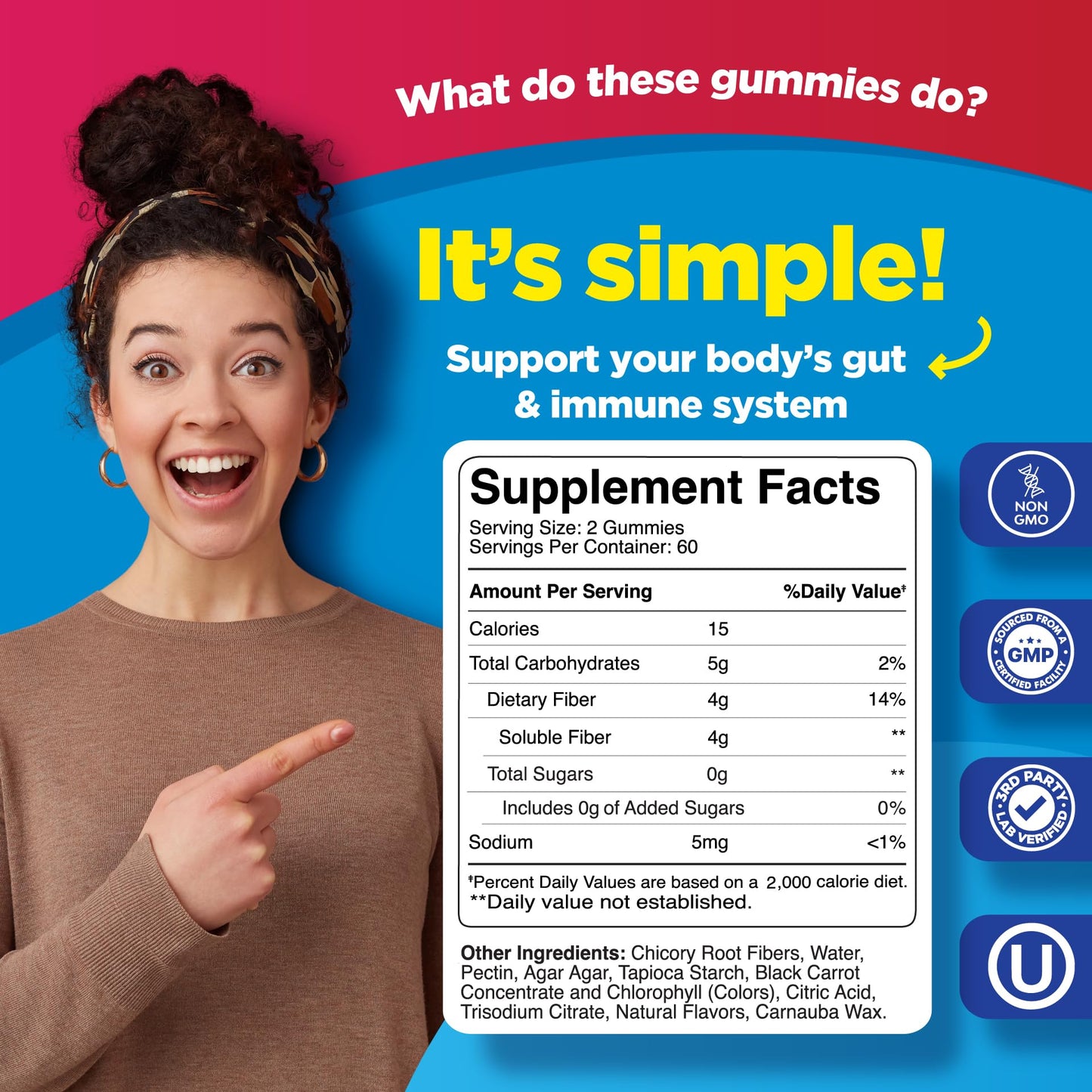 Phytoral Fiber Gummies for Adults Gummy 120 Count