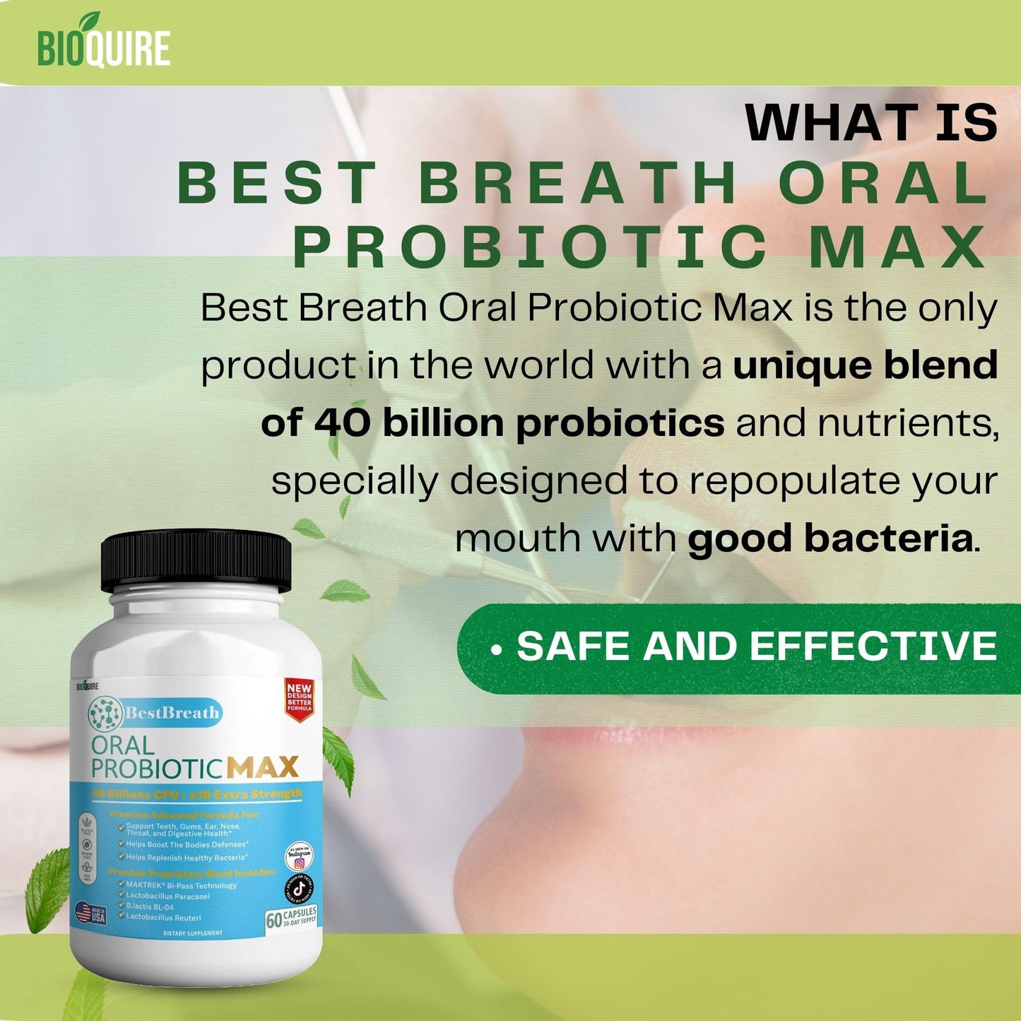 BIOQUIRE BestBreath Oral Probiotic MAX 60 Capsules