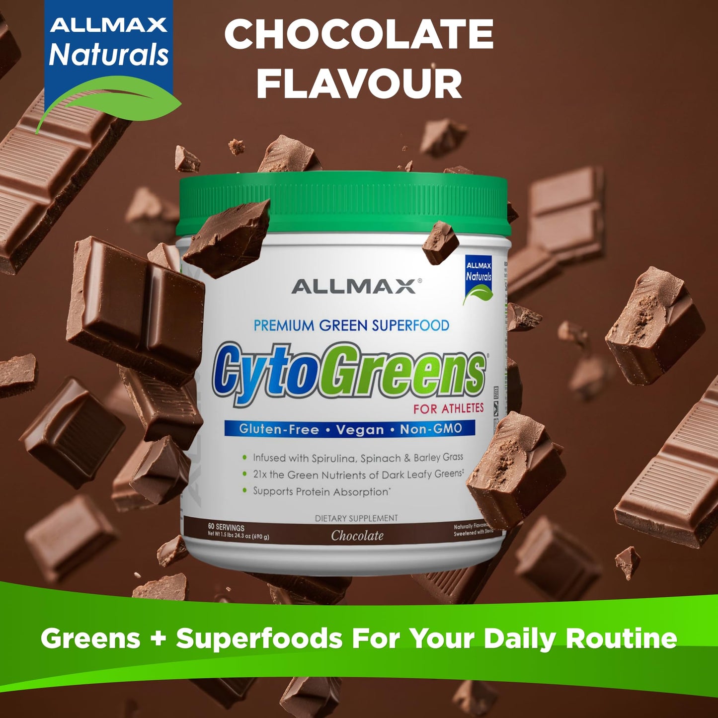 ALLMAX CytoGreens Super Greens Powder, 24.3 oz