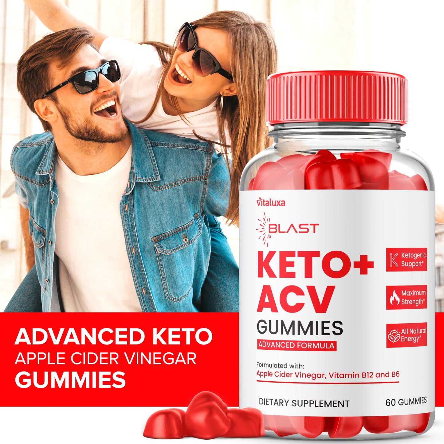 Vitaluxa Blast Keto ACV Gummies 120 Gummies