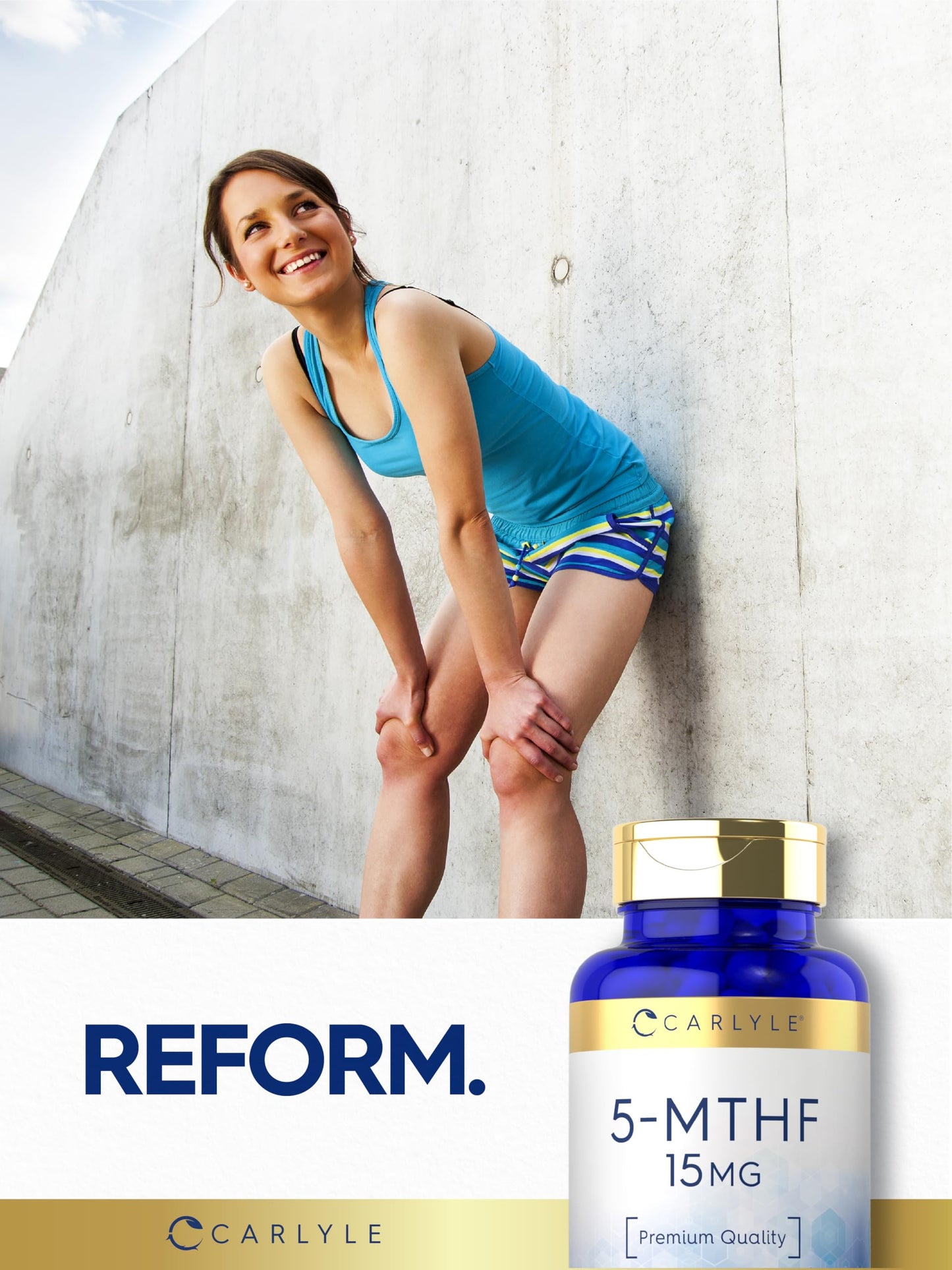 Carlyle 5-MTHF Supplement 15mg L-Methylfolate 100 Capsules