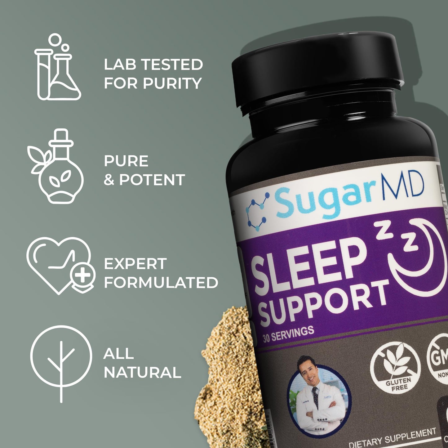 SugarMD Sleep Support Supplement Capsule, 60 Capsules
