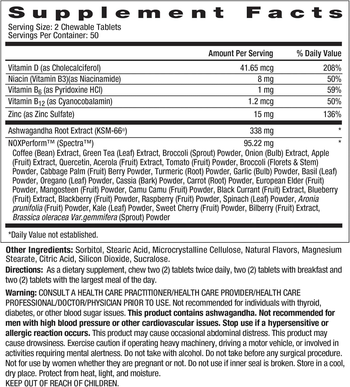 Ageless Male Max Chewable Nitric Oxide Booster - 200 Count