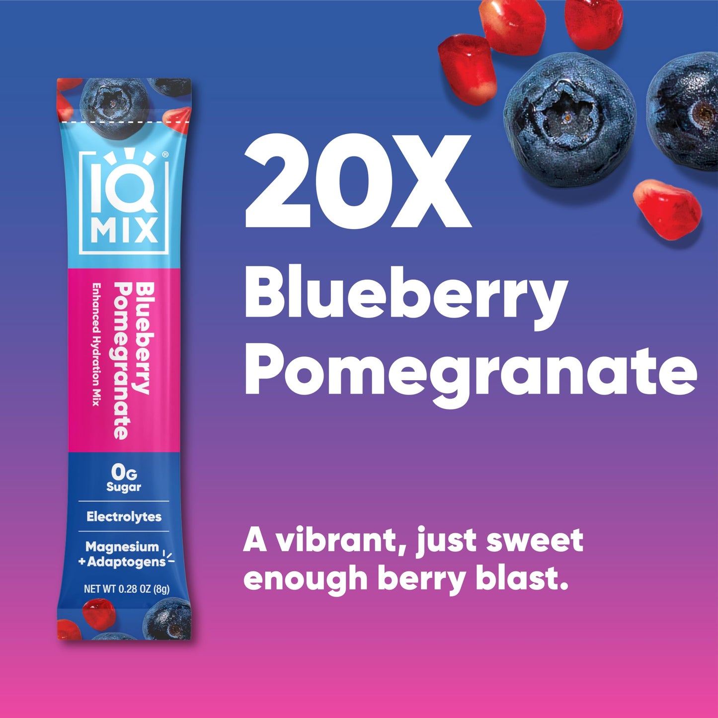 IQBAR IQMIX Hydration Electrolytes Capsule Blueberry Pomegranate 20 Count
