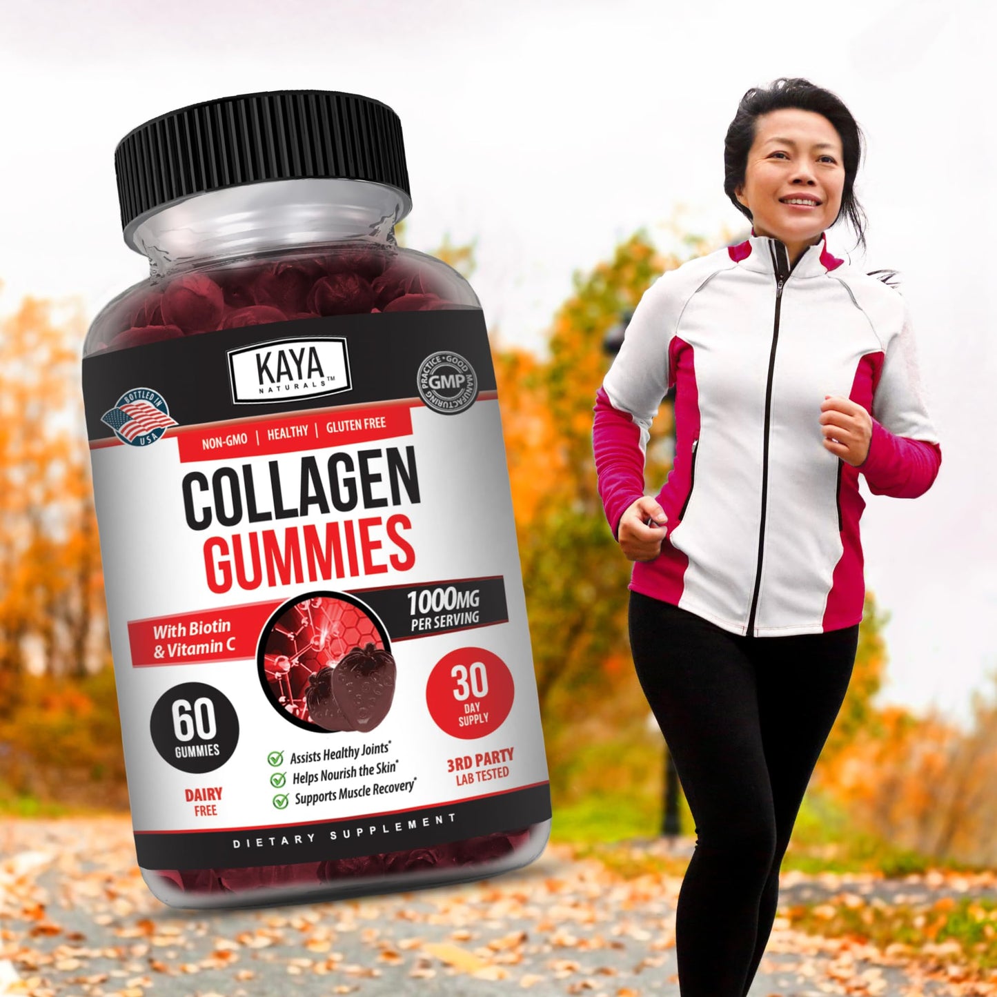 Kaya Naturals Collagen Gummies, 60 Count