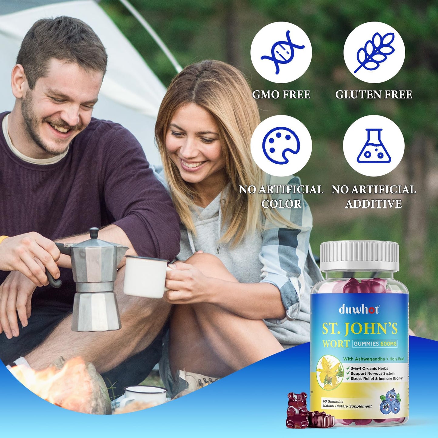 duwhot St John's Wort Gummies 600mg 60 ct