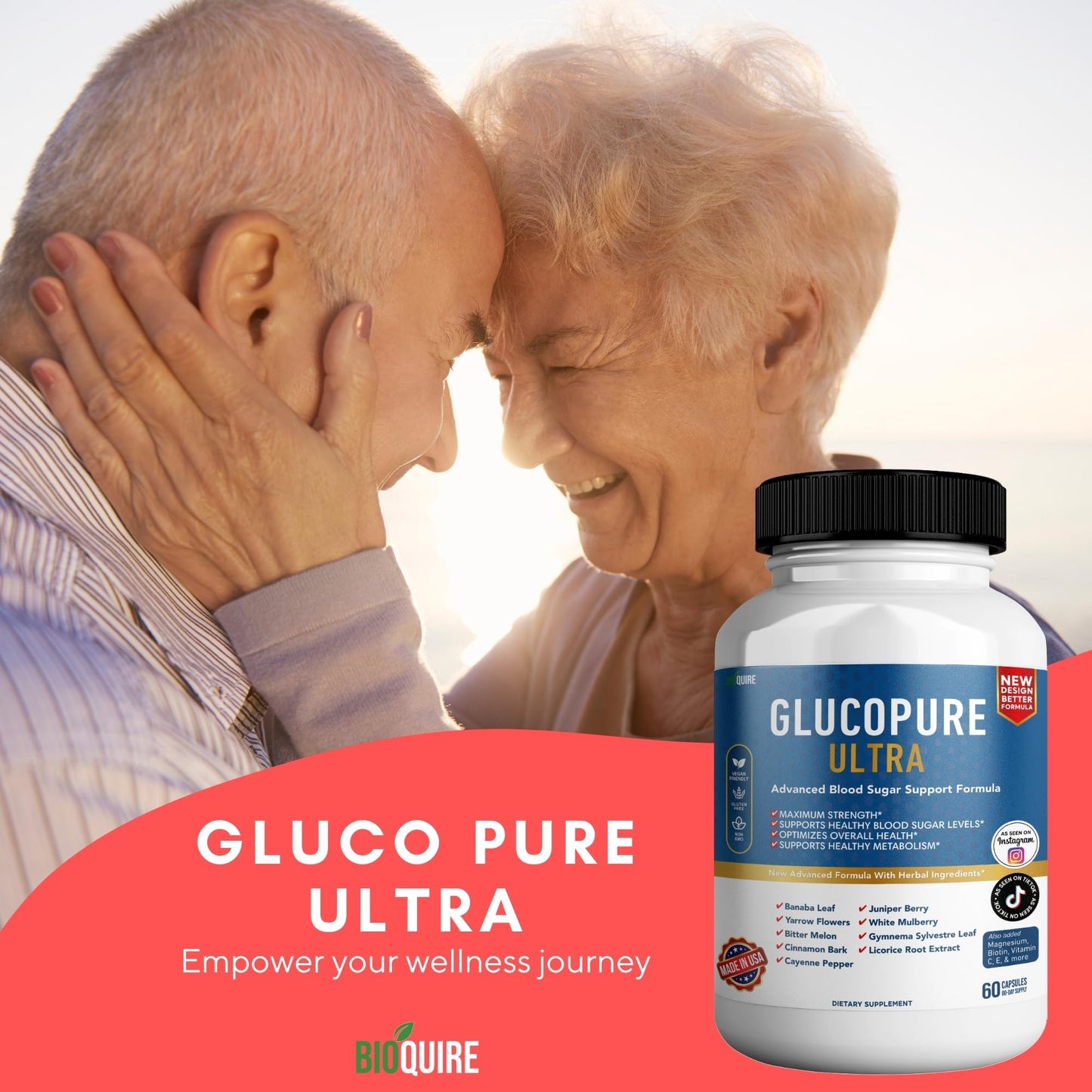 BIOQUIRE Gluco Pure Ultra Dietary Supplement 60 Capsules