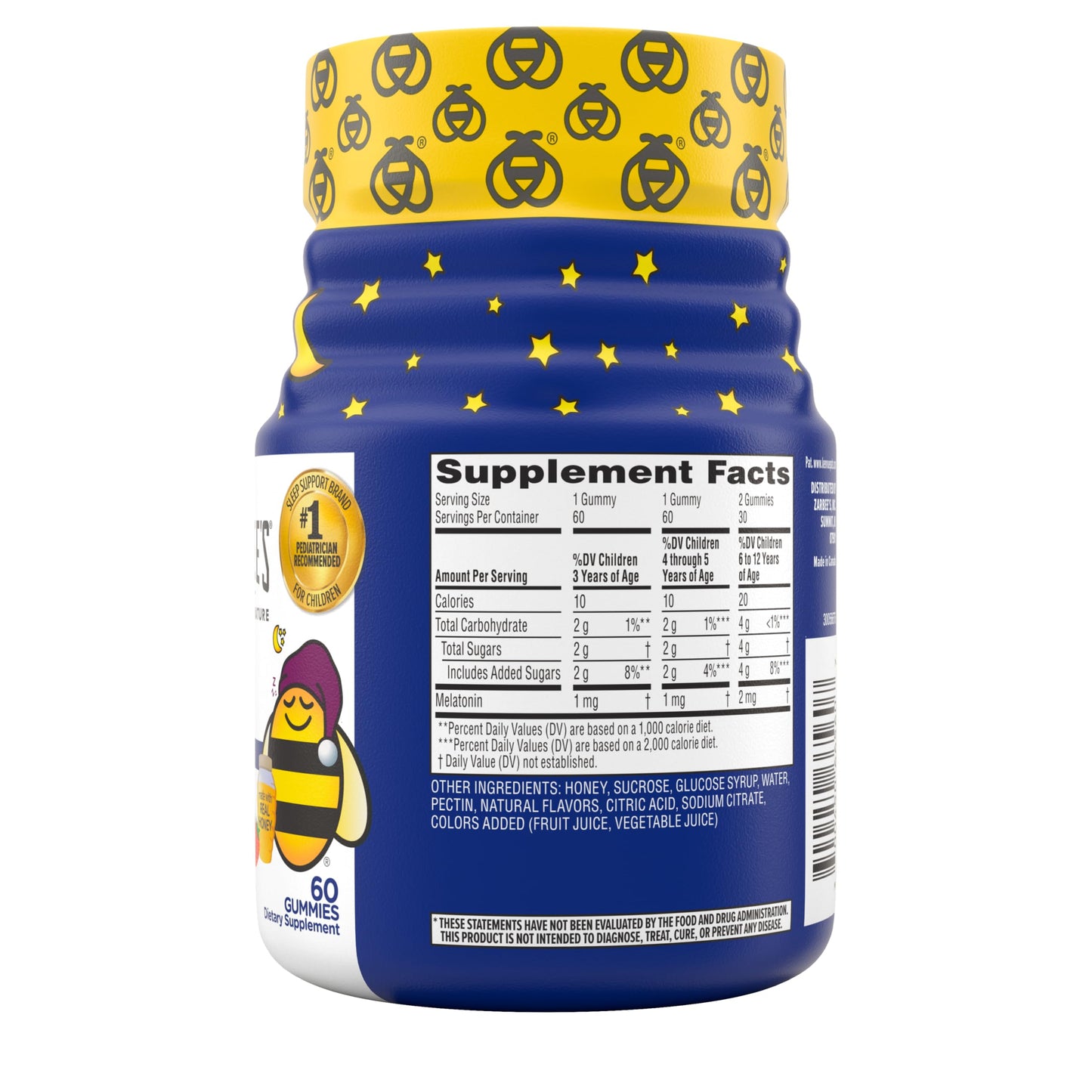Zarbee's Kids Sleep Melatonin 1 mg Gummies, 60 Count