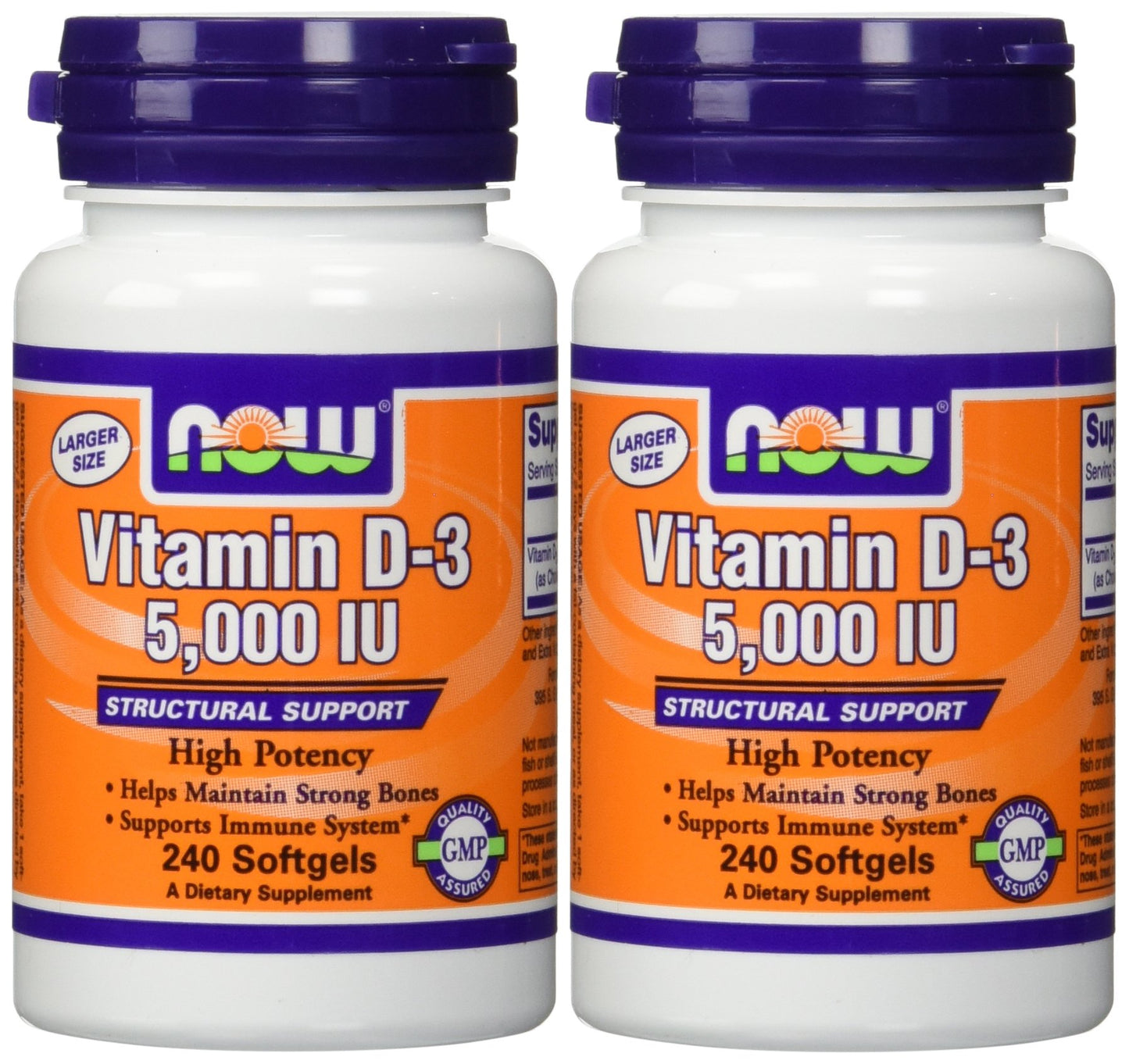 NOW Foods Vitamin D3 5000 IU Softgels 480
