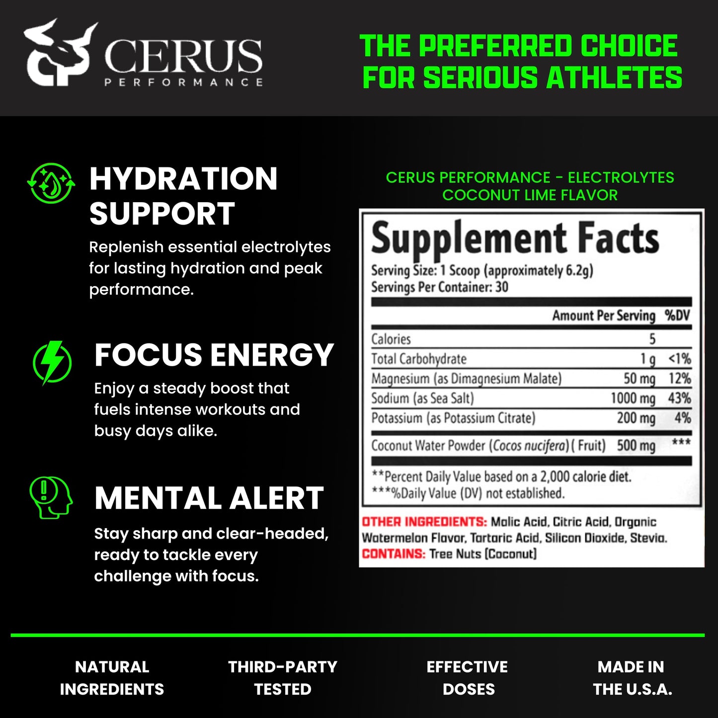 Cerus Performance Electrolyte Powder 6.56 Ounce