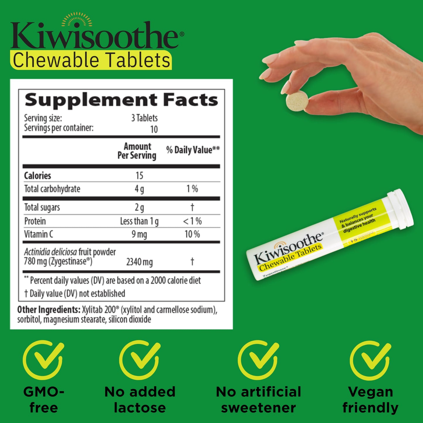 AFT Pharmaceuticals KiwiSoothe Digestive Wellness Supplement Tablets 30