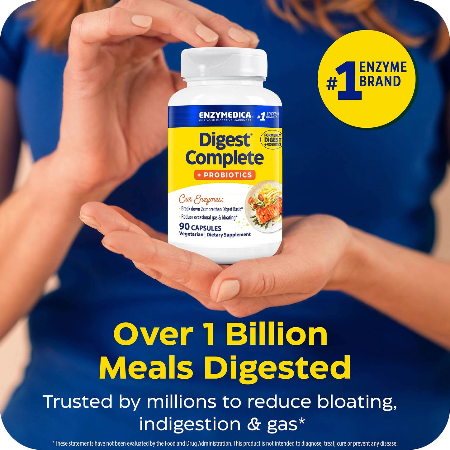 Enzymedica Digest Complete + Probiotics Digestive Enzyme Supplement 90 Capsules