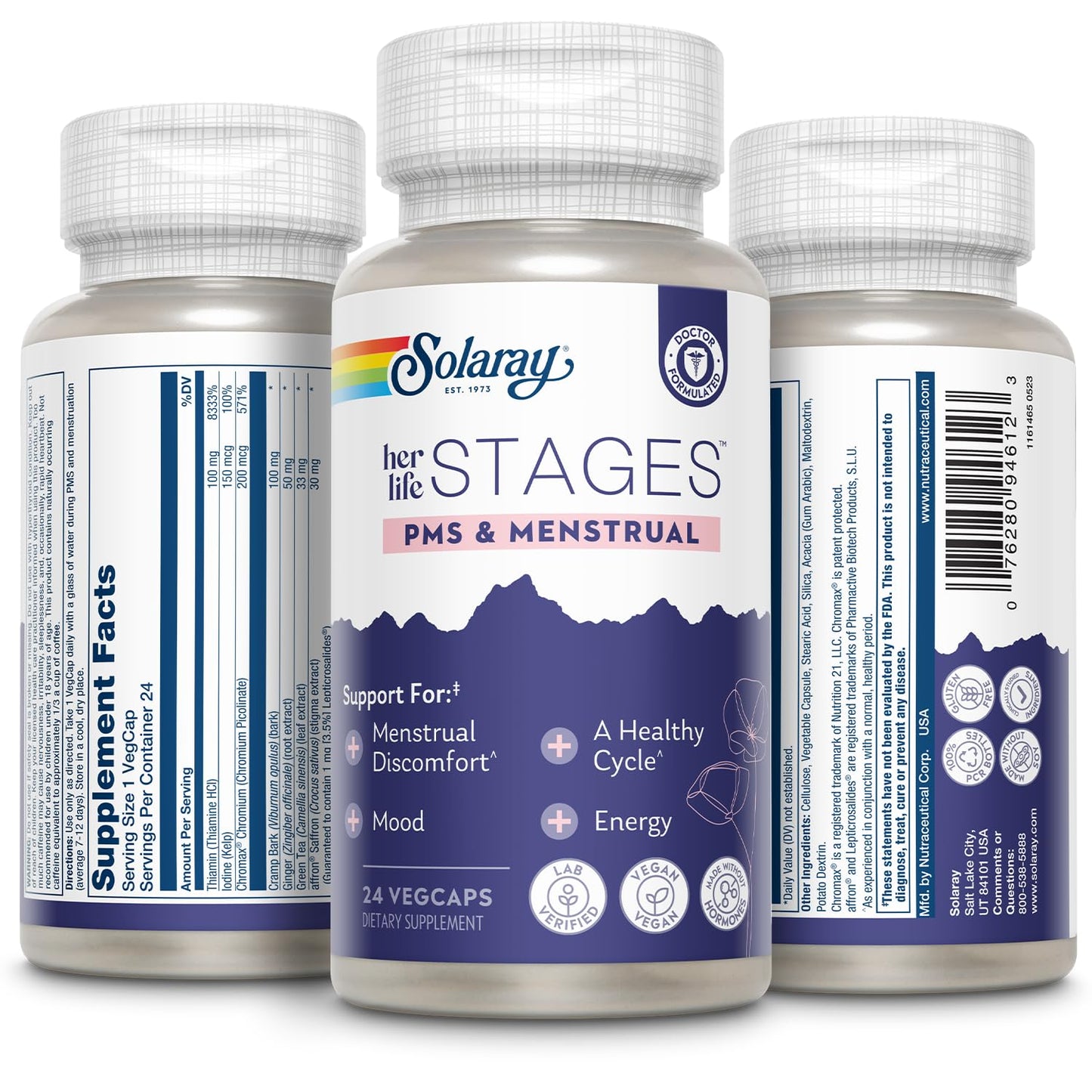 Solaray PMS & Menstrual Life Stages Capsules 24
