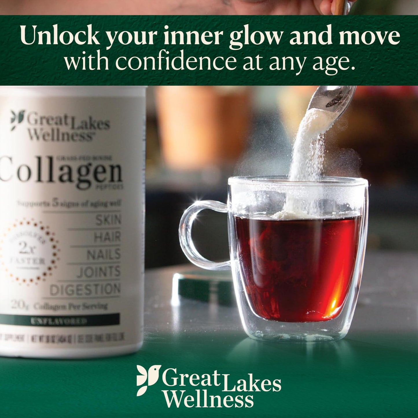 Great Lakes Wellness Collagen Peptides Powder 16 oz
