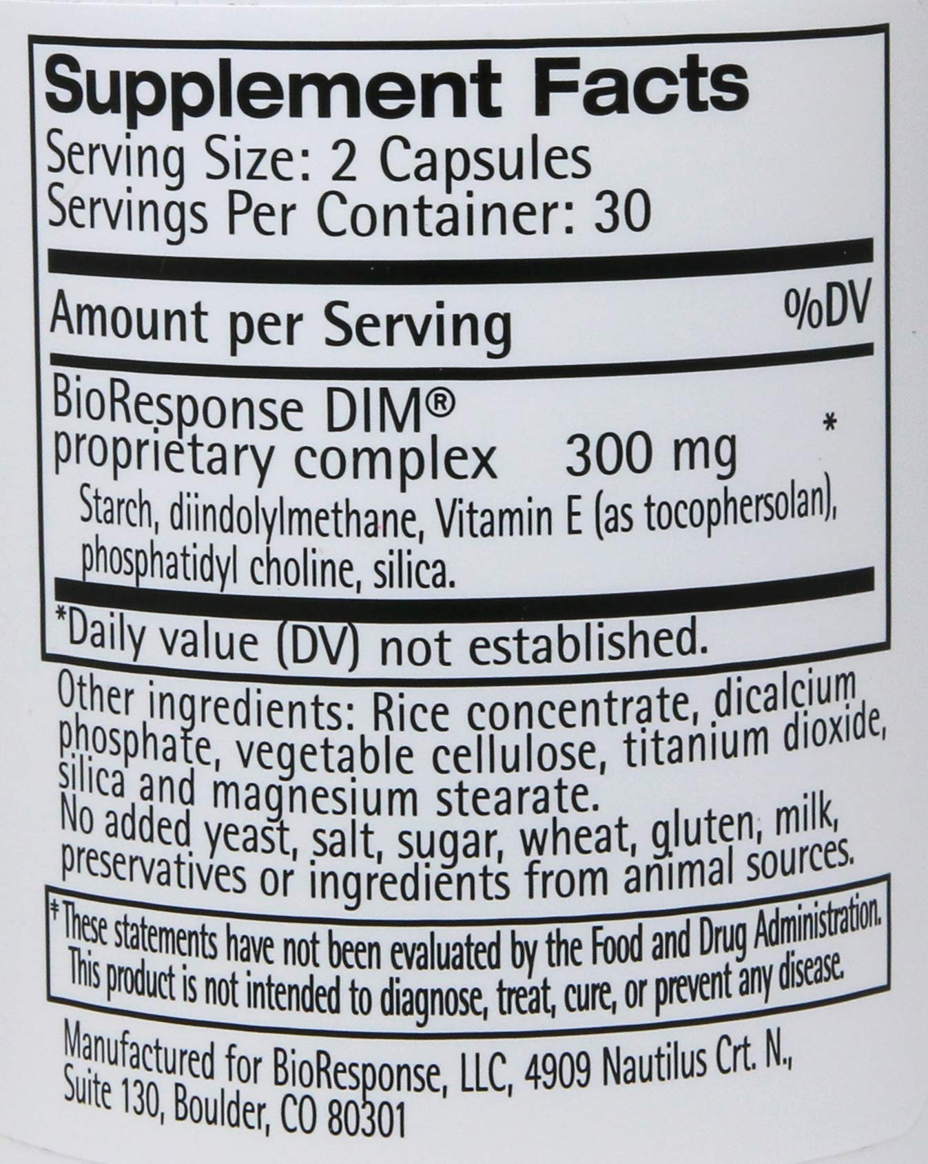 dim BioResponse DIM 150 mg Capsule, 120 Capsules