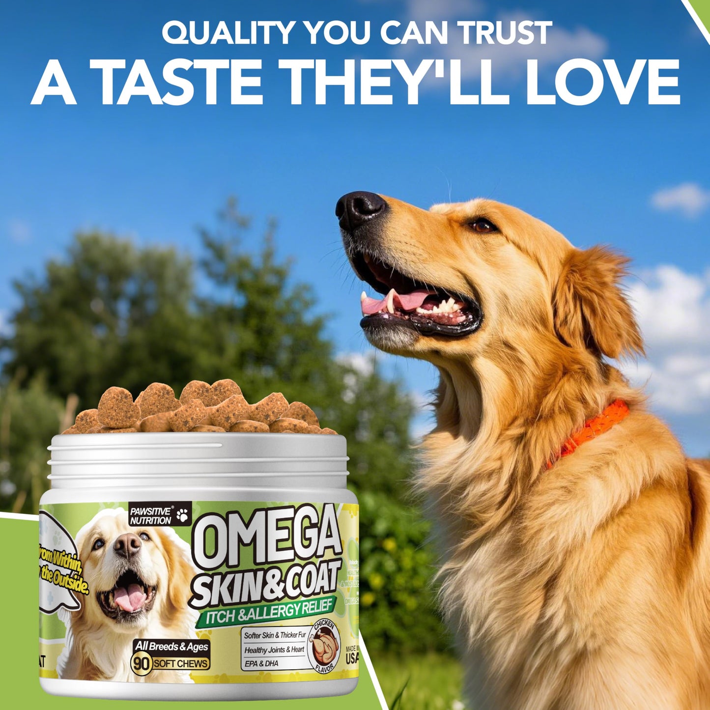 MEGNETA Omega 3-6-9 for All Dogs Chewable, 180 Chews
