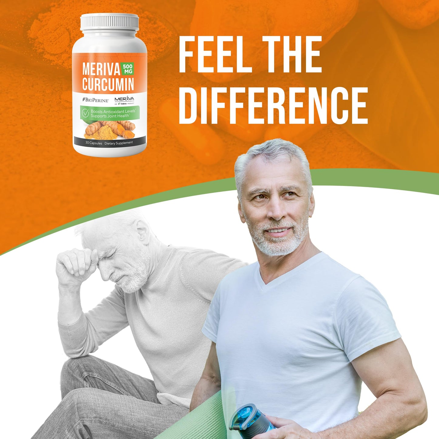 NERVE RENEW Meriva Curcumin with Black Pepper and Bioperine - Antioxidant Boost Nerve Support Supplement 90 Capsules