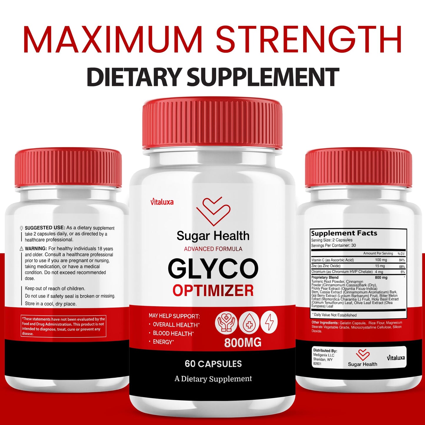 Vitaluxa Sugar Health Glyco Optimizer Capsule 60 Count
