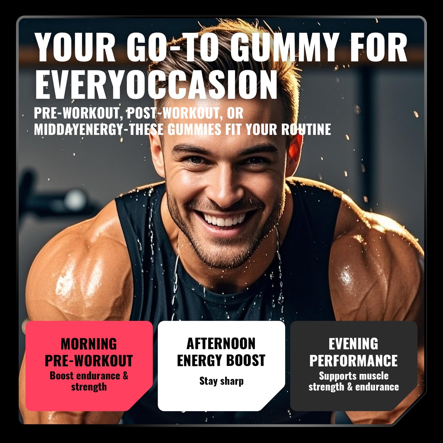 Happyummmm nutrition Creatine Monohydrate Gummies, 90 Count