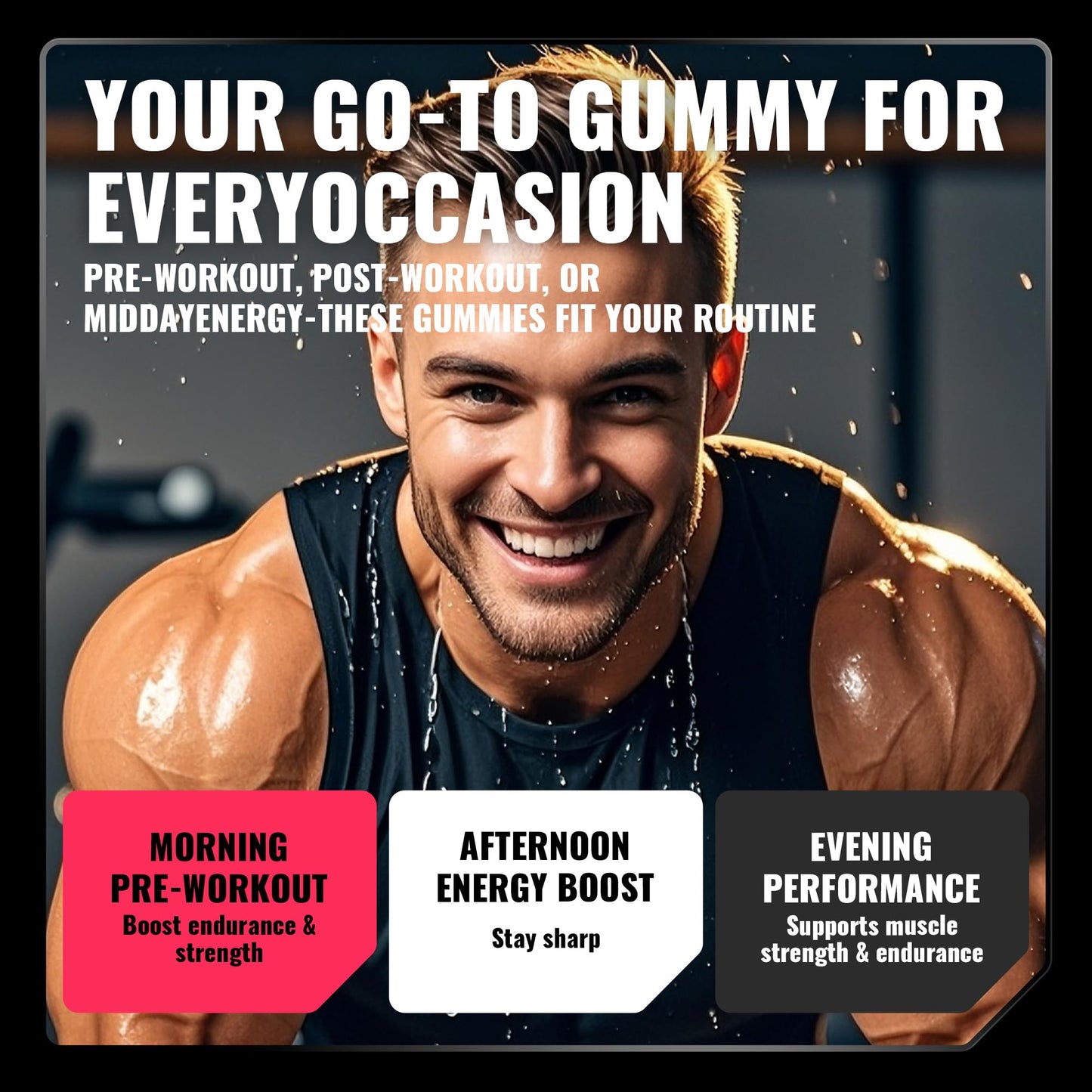 Happyummmm nutrition Creatine Monohydrate Gummies, 90 Gummies