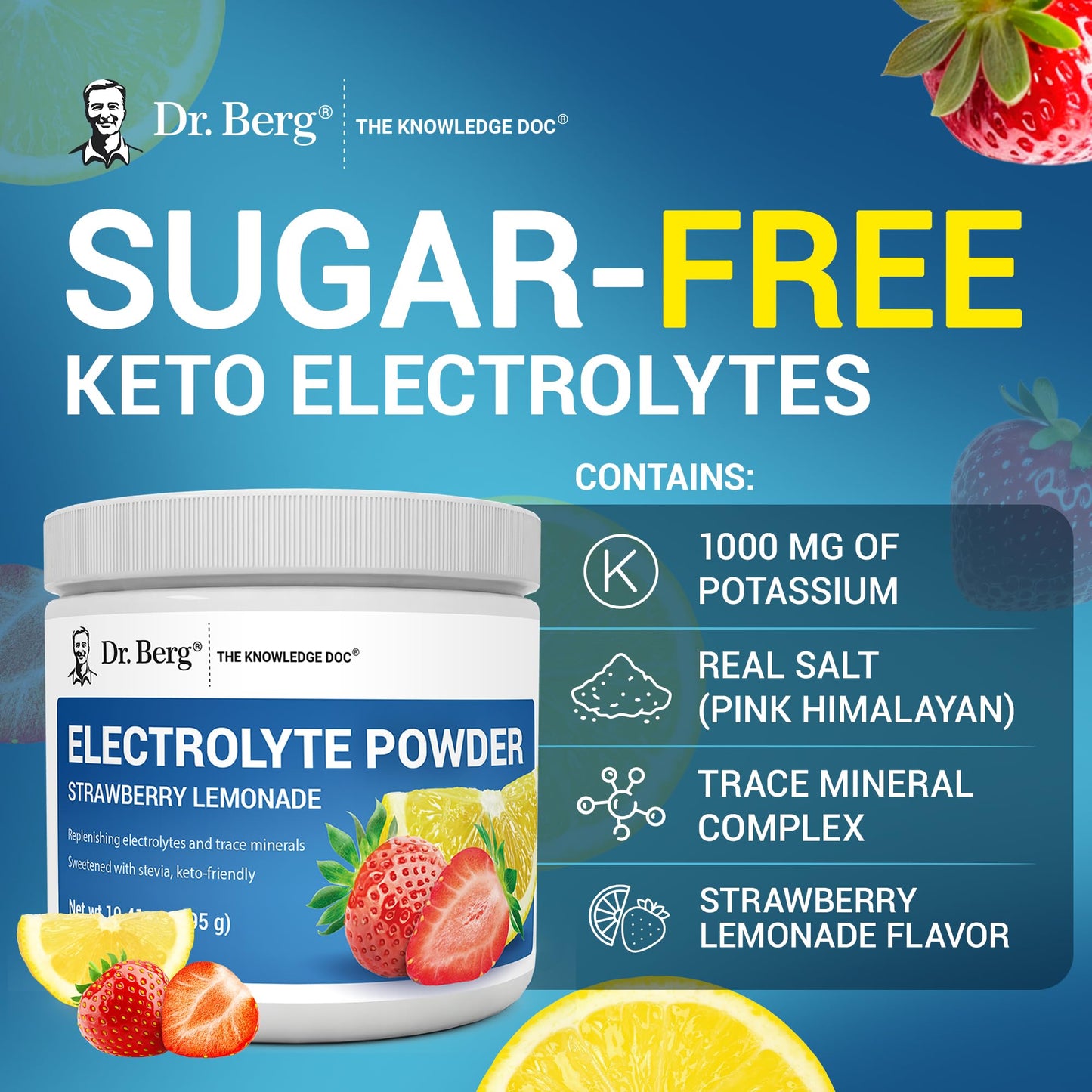 Dr. Berg Nutritionals Zero Sugar Hydration Keto Electrolyte Powder 10.58 oz