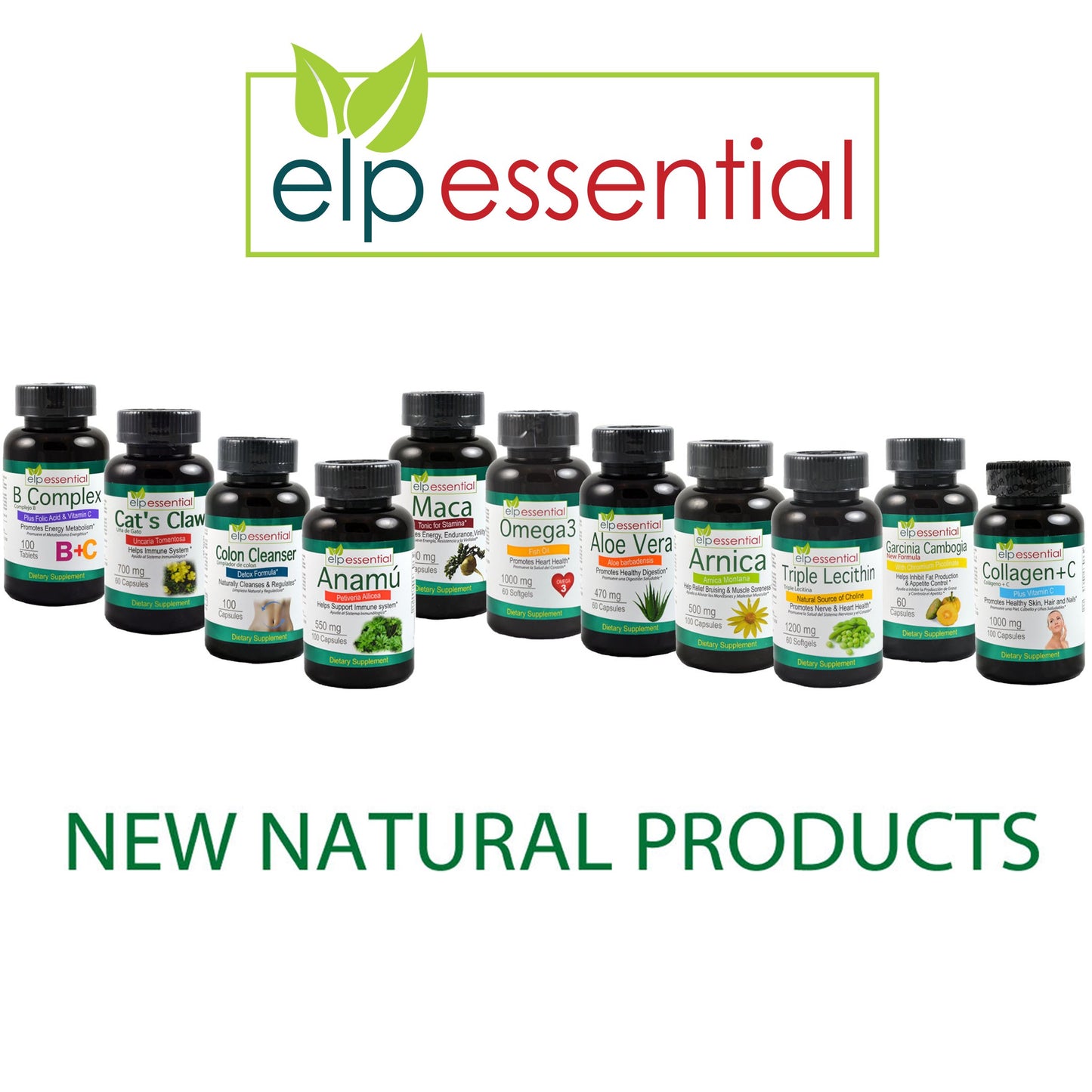 ELP ESSENTIAL Collagen + C Type Collagen Plus Vitamin C 1000mg, Capsules, 100 Count