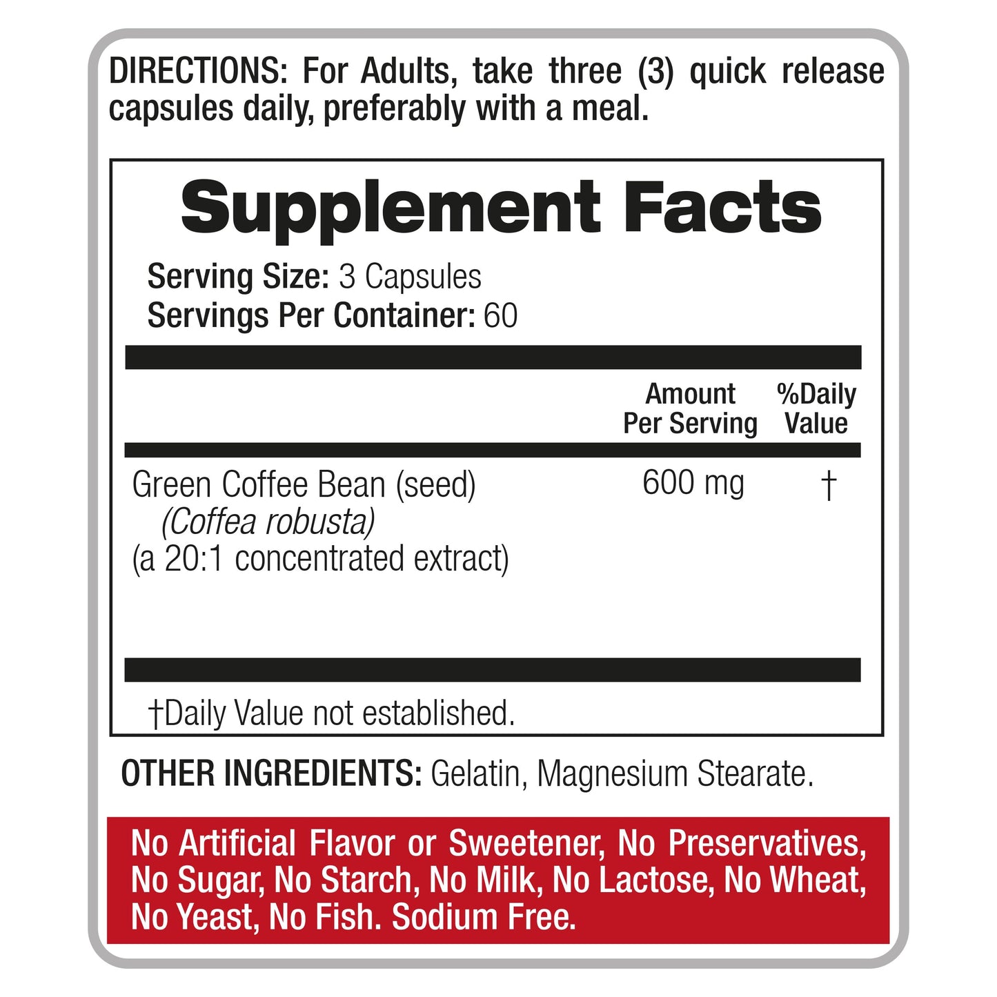 FITO MEDIC'S Green Coffee Bean Extract Capsule 1 Count