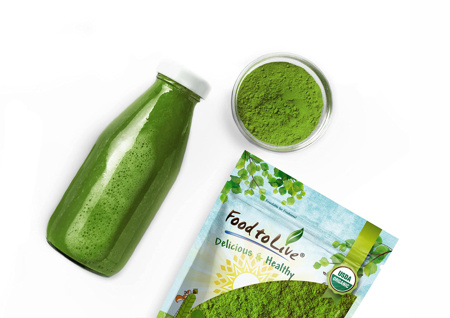 Food to Live Organic SuperGreens Powder Blend, Powder, 8 oz