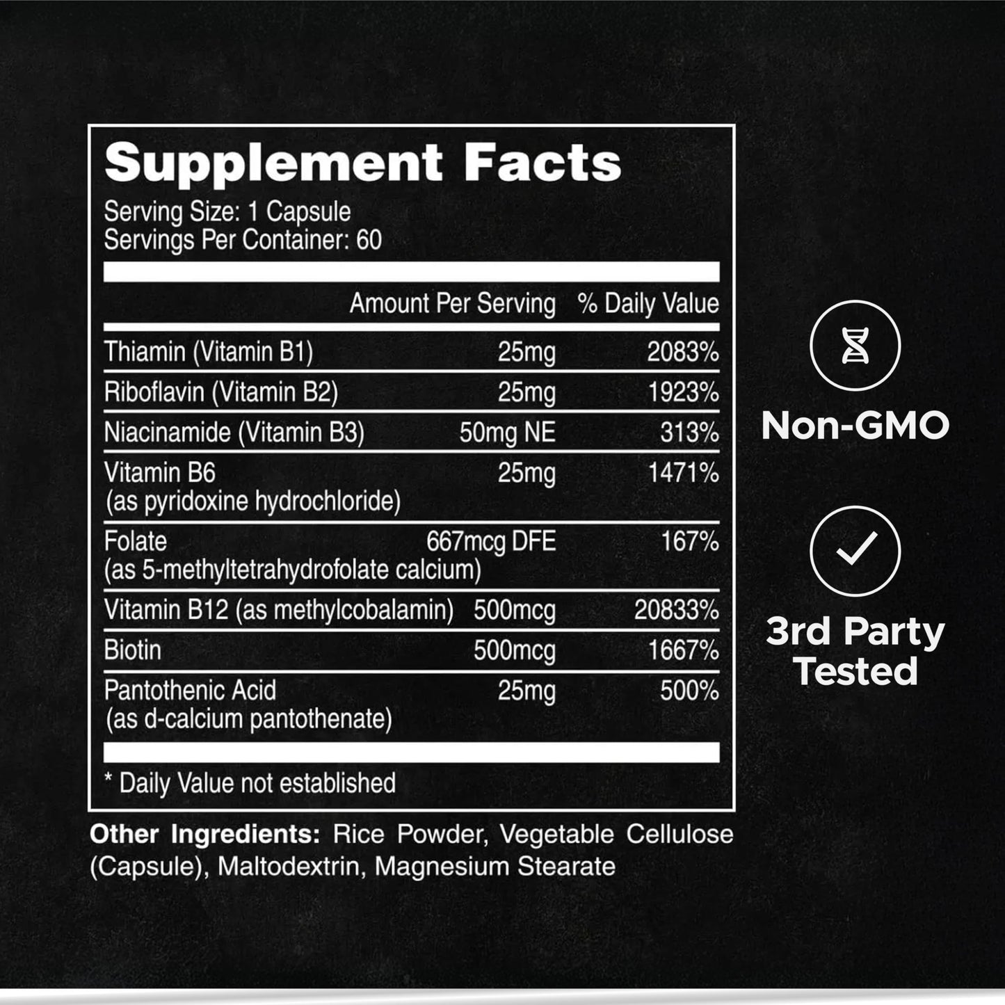 LIFEAID FITAID Methylated B-Complex Energy Supplement Capsule 120 Count