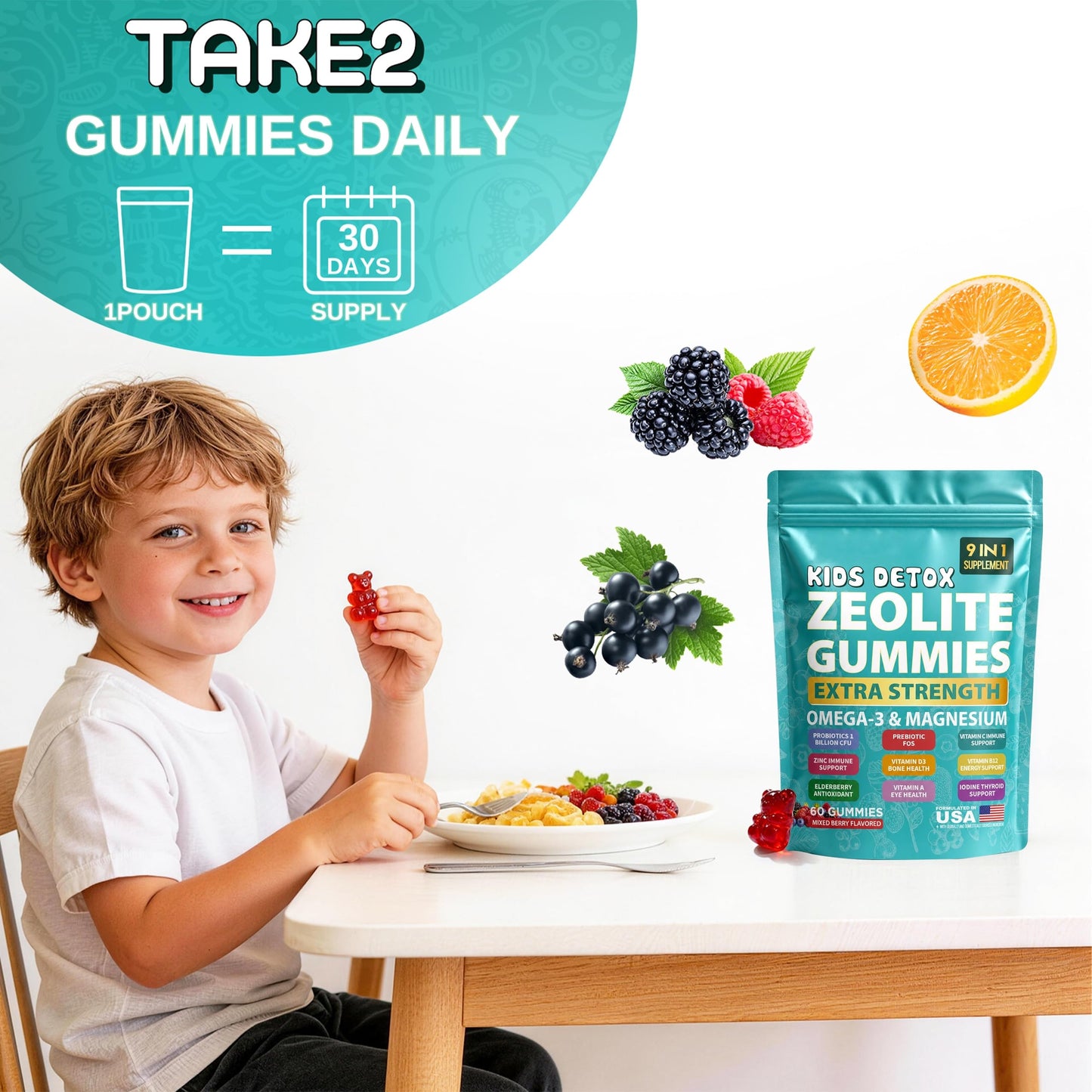A Curated Vibe Zeolite Kids Gummies 60 Count