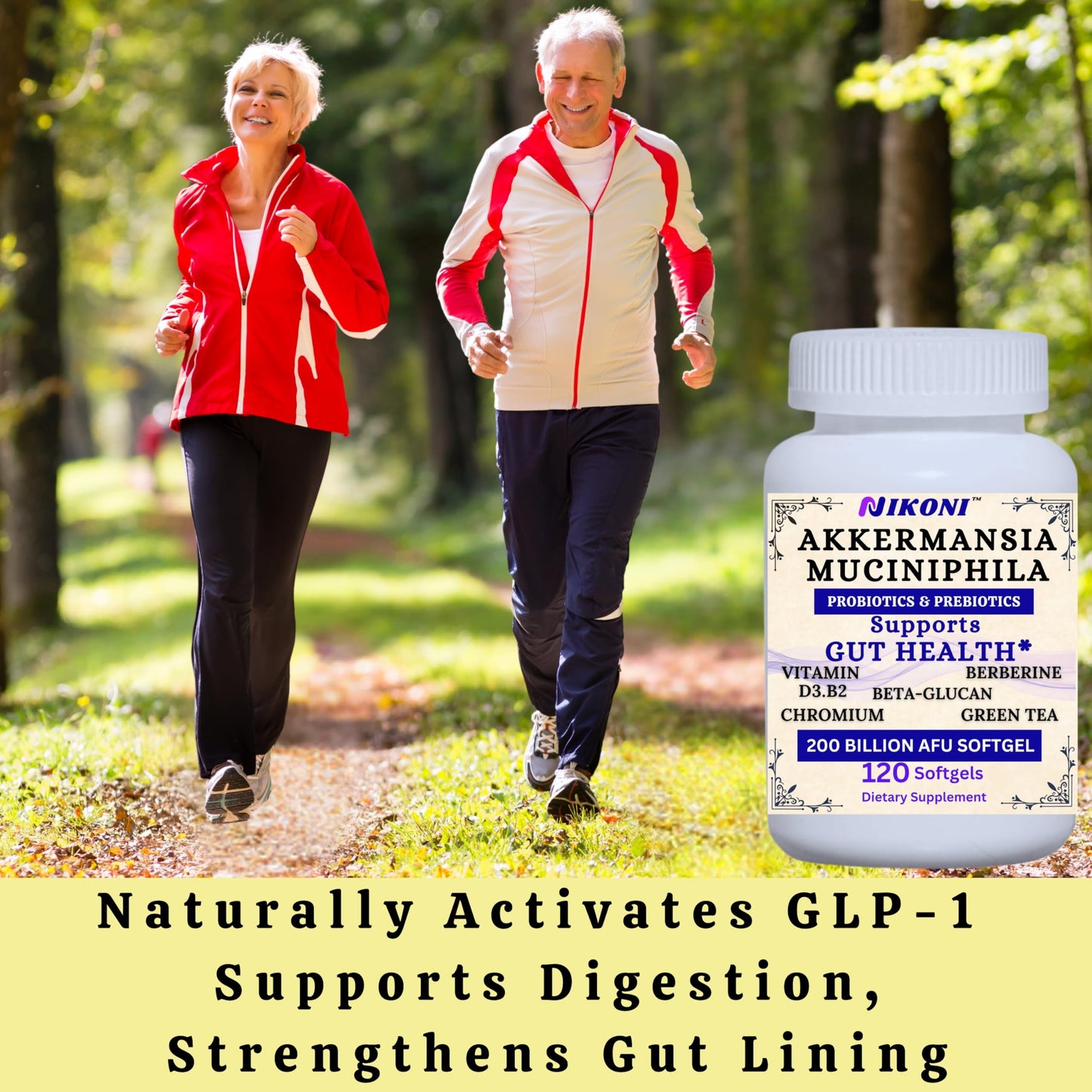Nikoni Akkermansia Muciniphila GLP-1 Probiotic Supplement Softgels 240