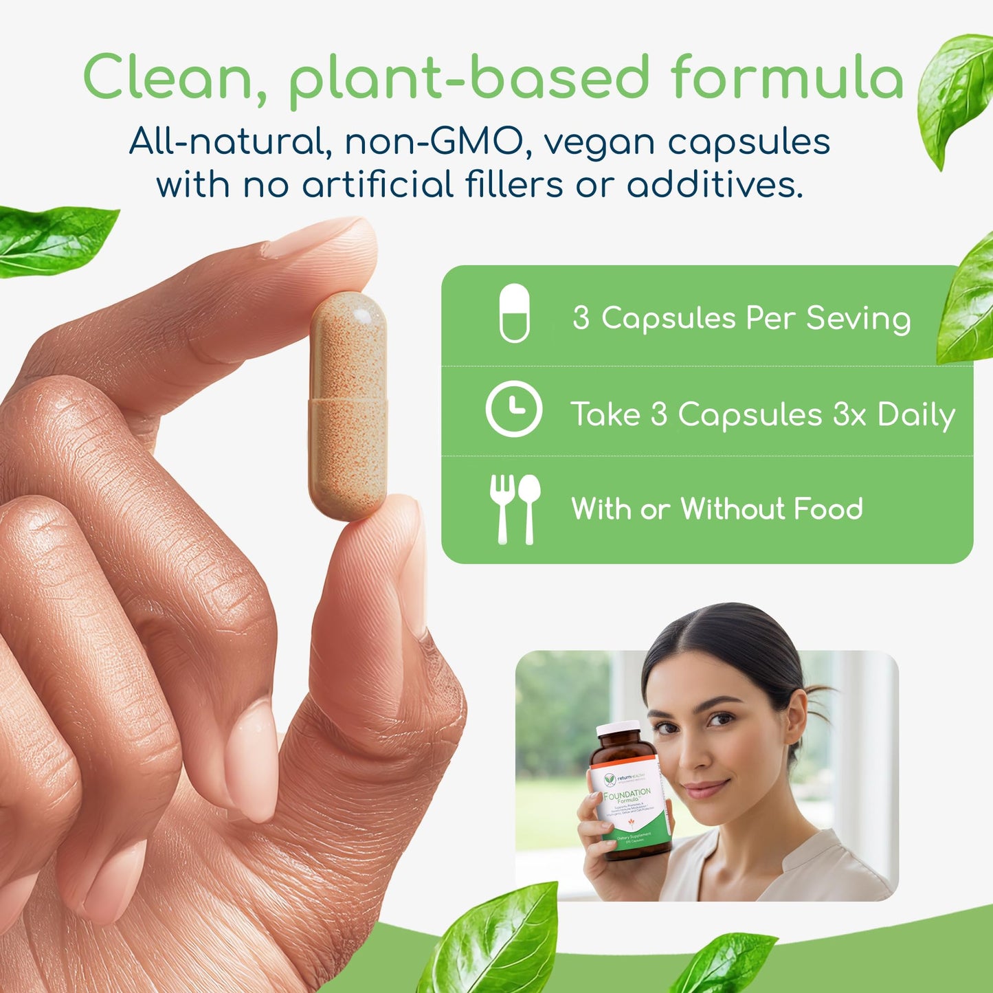 Return Healthy Foundation Formula Tick Immune Support Capsule 1 Count